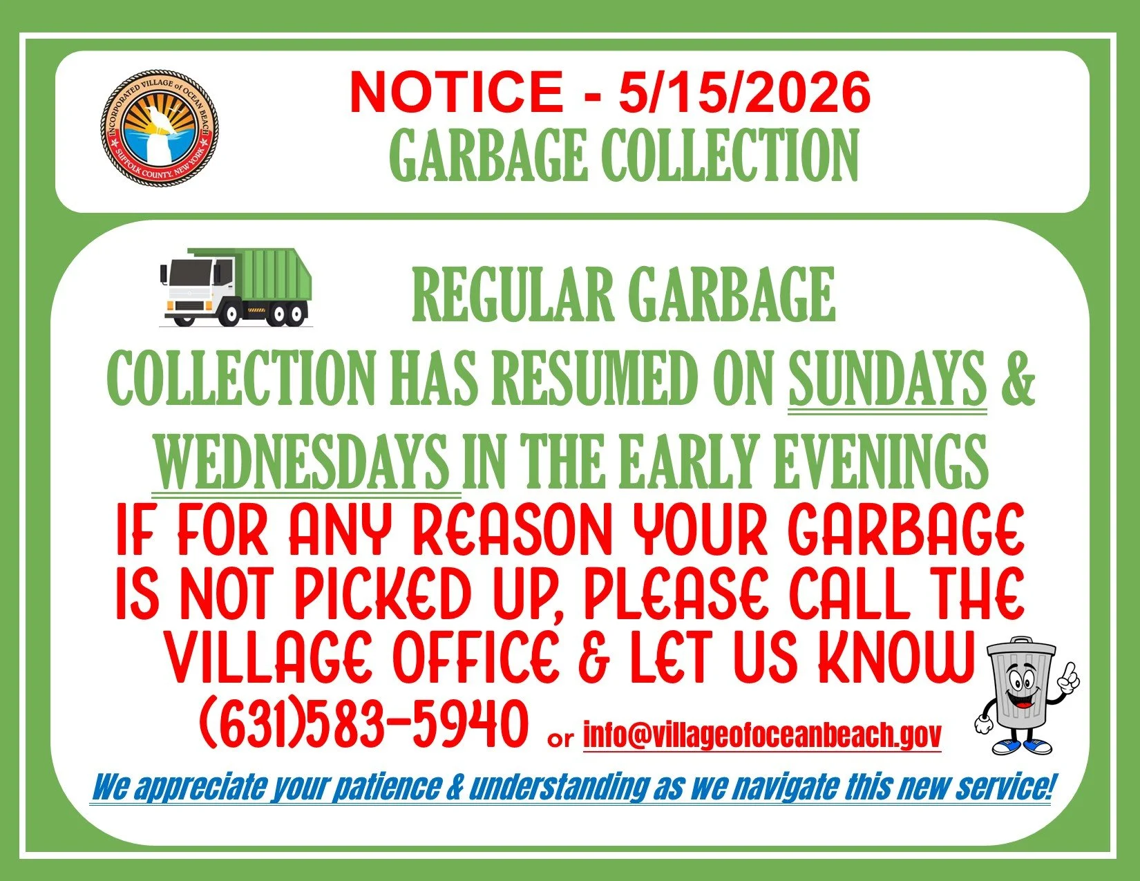 NOTICE - Garbage 5-15-2026.jpg