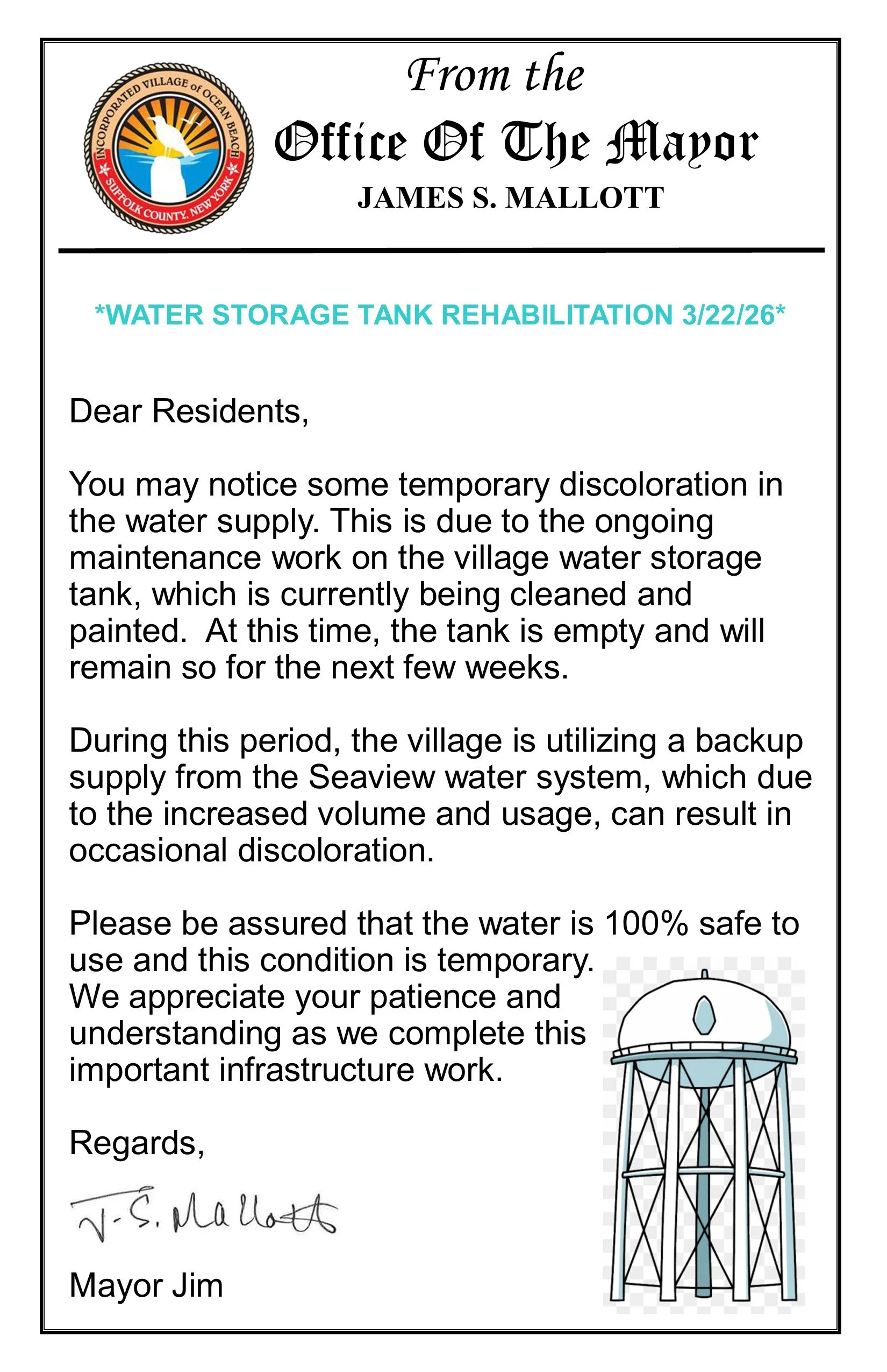 NOTICE - MAYOR MESSAGE  3-22-2026.jpg