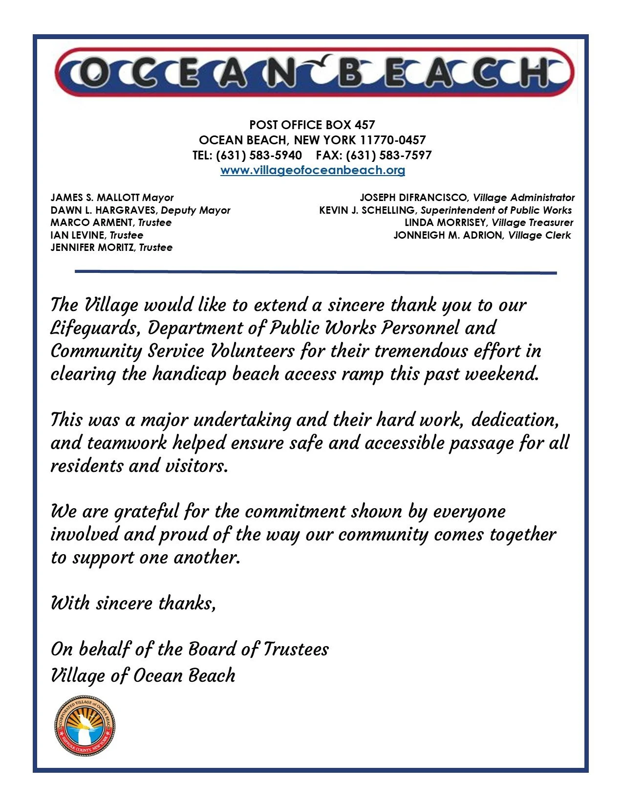 NOTICE - HANDICAP RAMP THANKS 5-27-2026.jpg