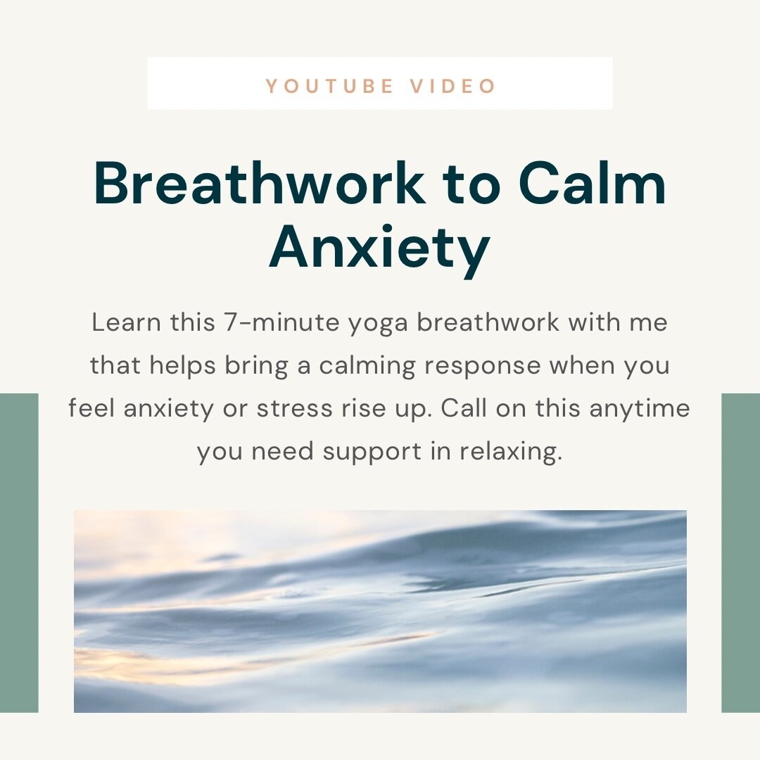 Sometimes, we just need a little help remembering the power our breath has. ⁠
⁠
Learn this 7-minute breathwork with me on YouTube. (Move over to the link in my bio) ⁠
⁠
This breath technique helps create a calming response when you feel anxiety or st
