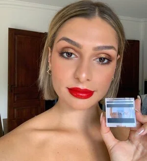 Pictured above, Mary Kay At Play Baked Trio in shade Oh Honey &amp; Ultra Stay Lip Lacquer Kit in shade Cherry.