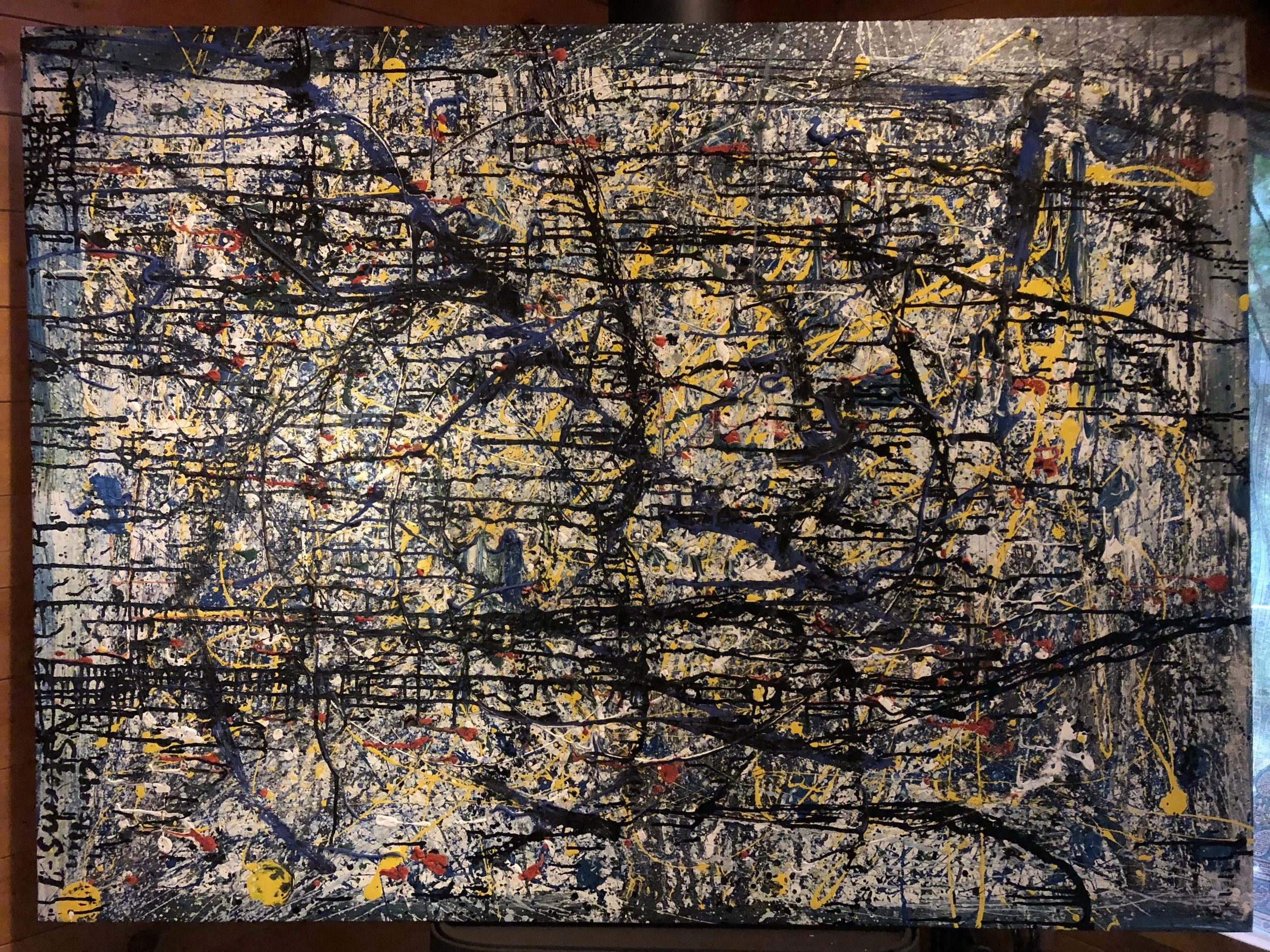 No. 7 Some Kind of Blue, 100 x 136 cm - On Display at Hirose, local restaurant