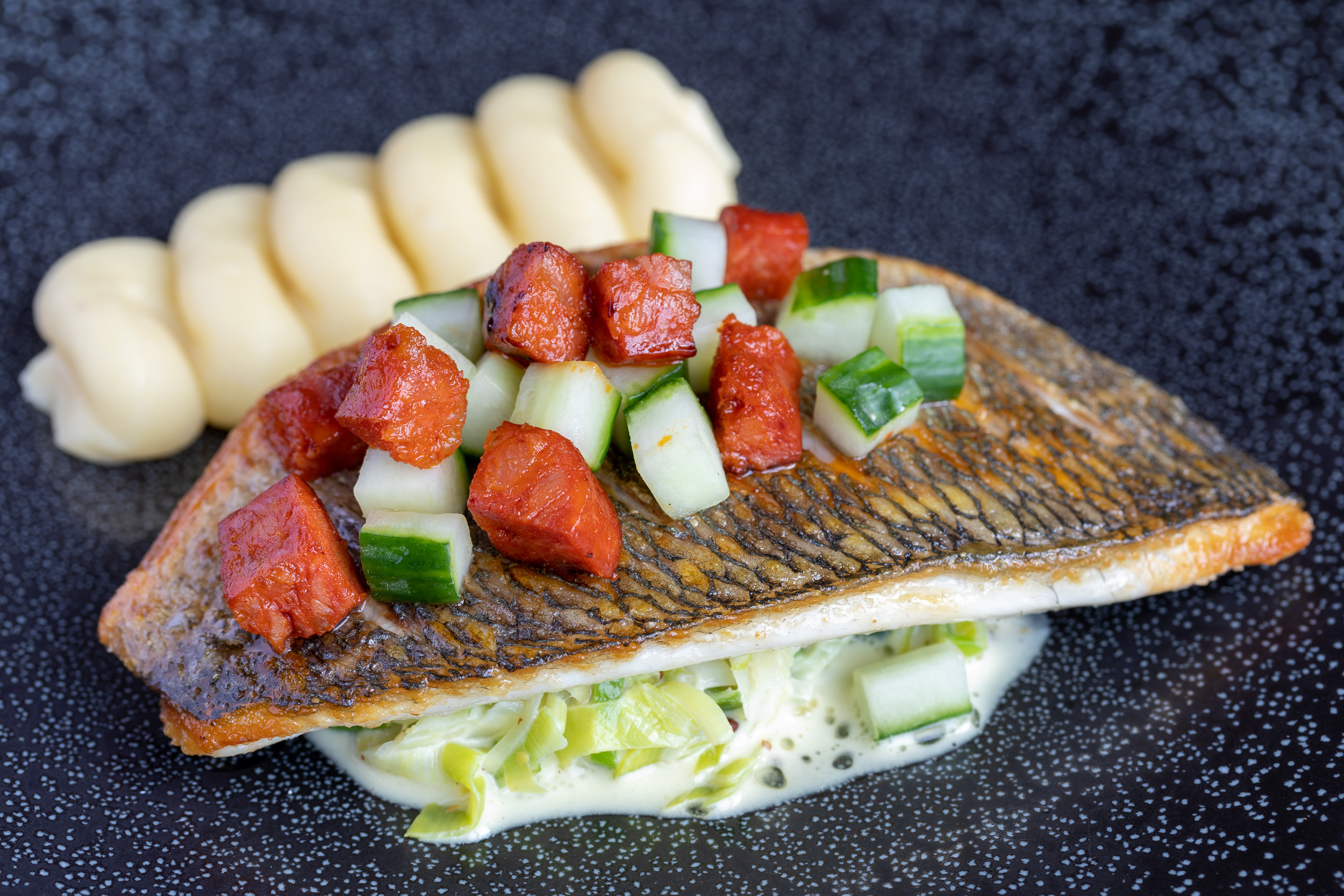 Fish Food Photography at Restaurant in Wiltshire