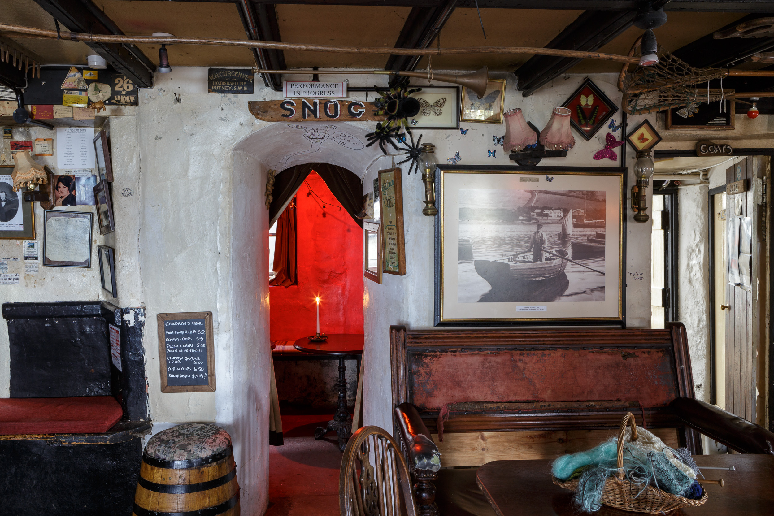 Interior Photography of old pub, the Pigs Nose Inn, East Prawle