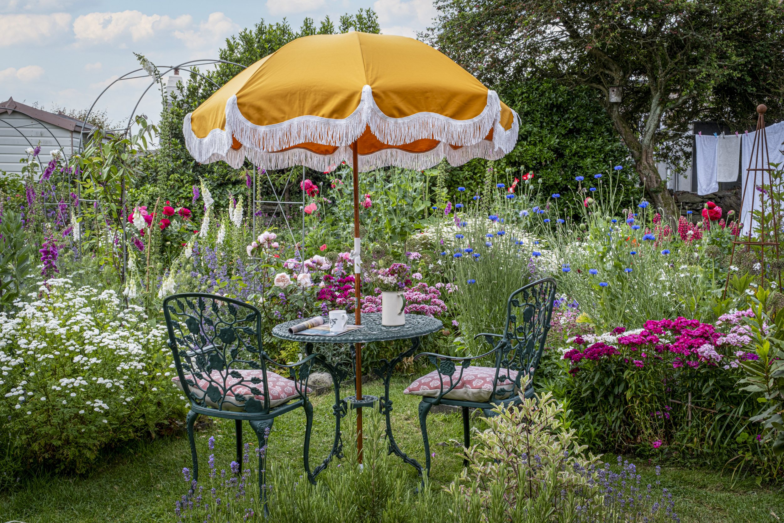 Cottage garden photography at Bowhay House in Devon