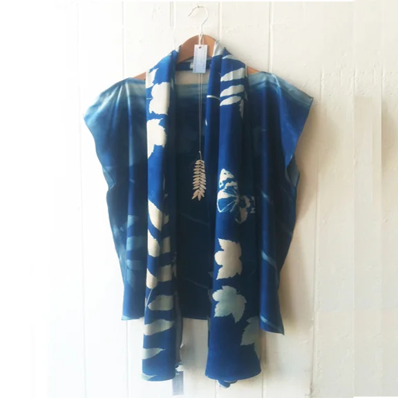 silk top and scarf - necklace by Kit Burke Smith
