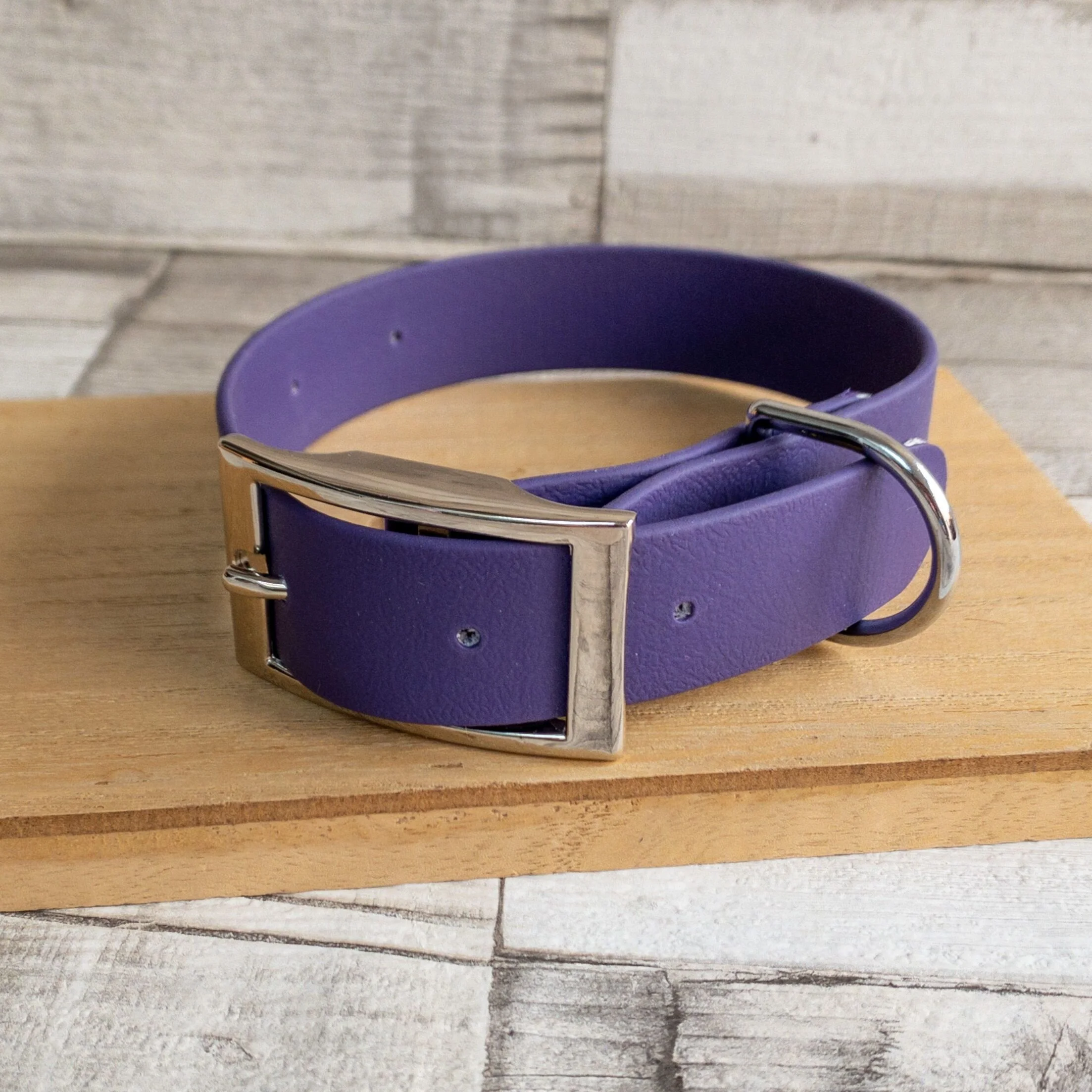 BIOTHANE® Purple Waterproof Dog Collar - Biothane Dog Collar - Vegan Leather Dog Collar