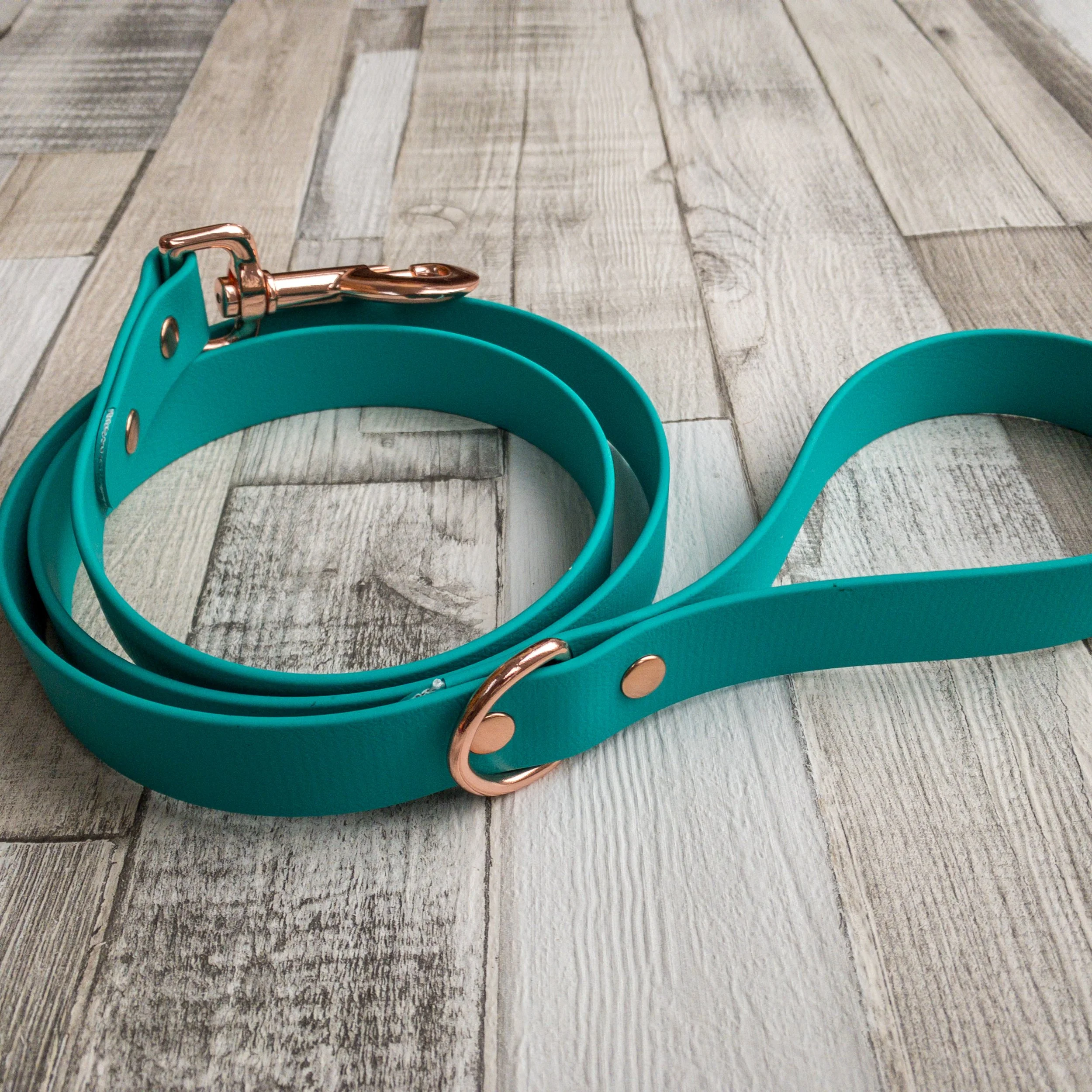 BIOTHANE® Teal Dog Lead, Waterproof Dog Lead, Vegan Leather Dog Lead, Wipe Clean, Durable