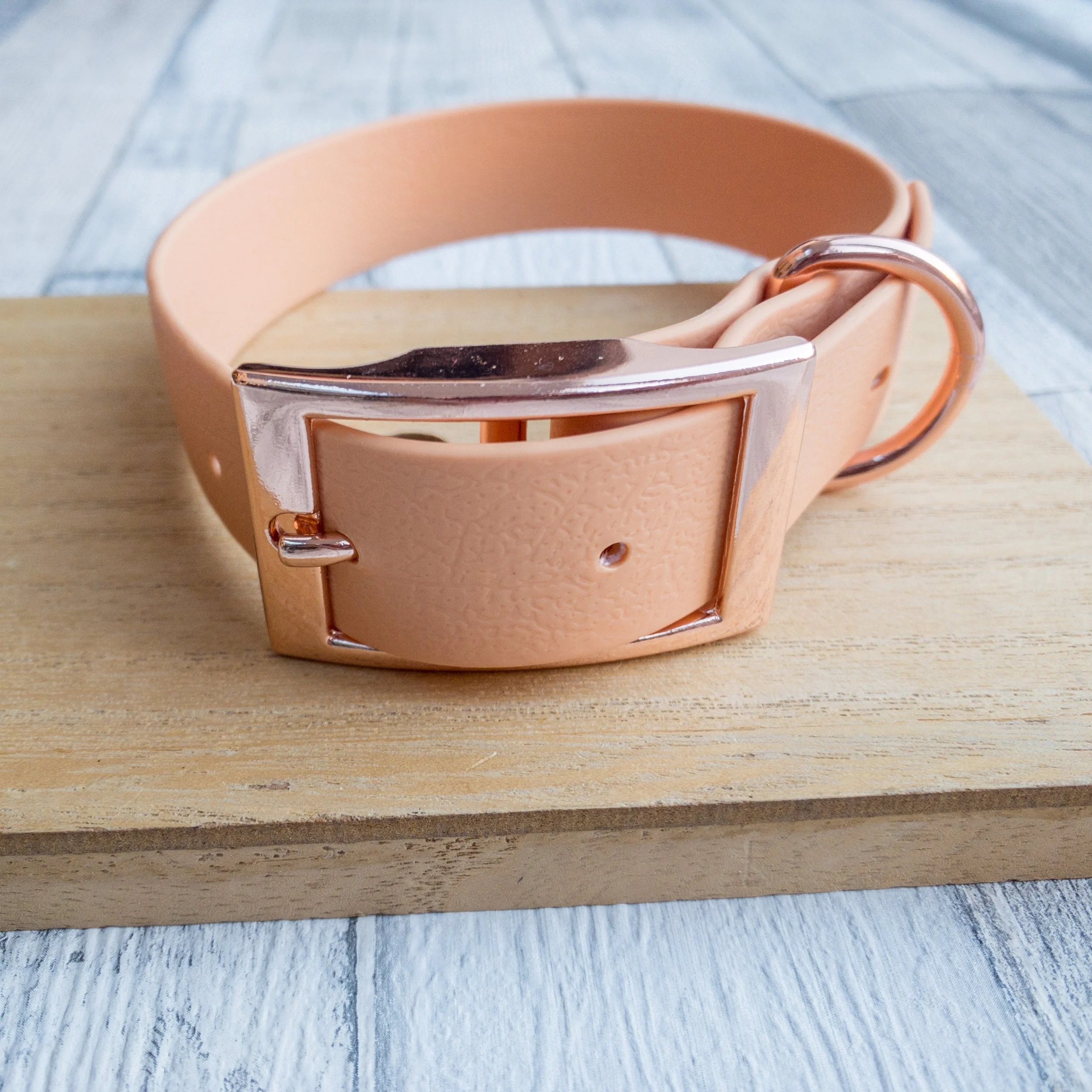 BIOTHANE® Peach Waterproof Dog Collar - Biothane Dog Collar - Vegan Leather Dog Collar