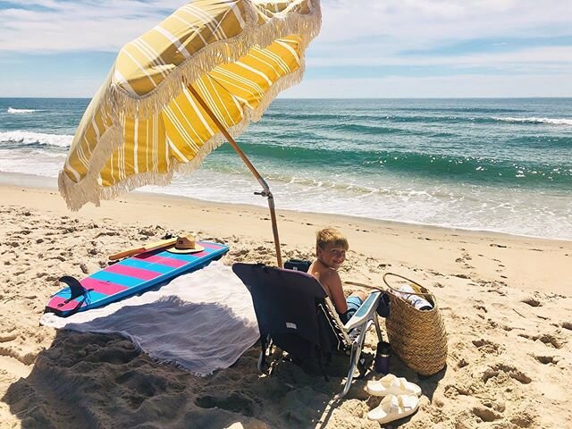 Weekend Ready! All New @businessandpleasure_co Umbrellas, Coolers, Towels &amp; Chairs Just Delivered for the Perfect Beach Set Up! || Shop Open 9-8 All Weekend! || 📸 James Having a Day! @ntbaxter