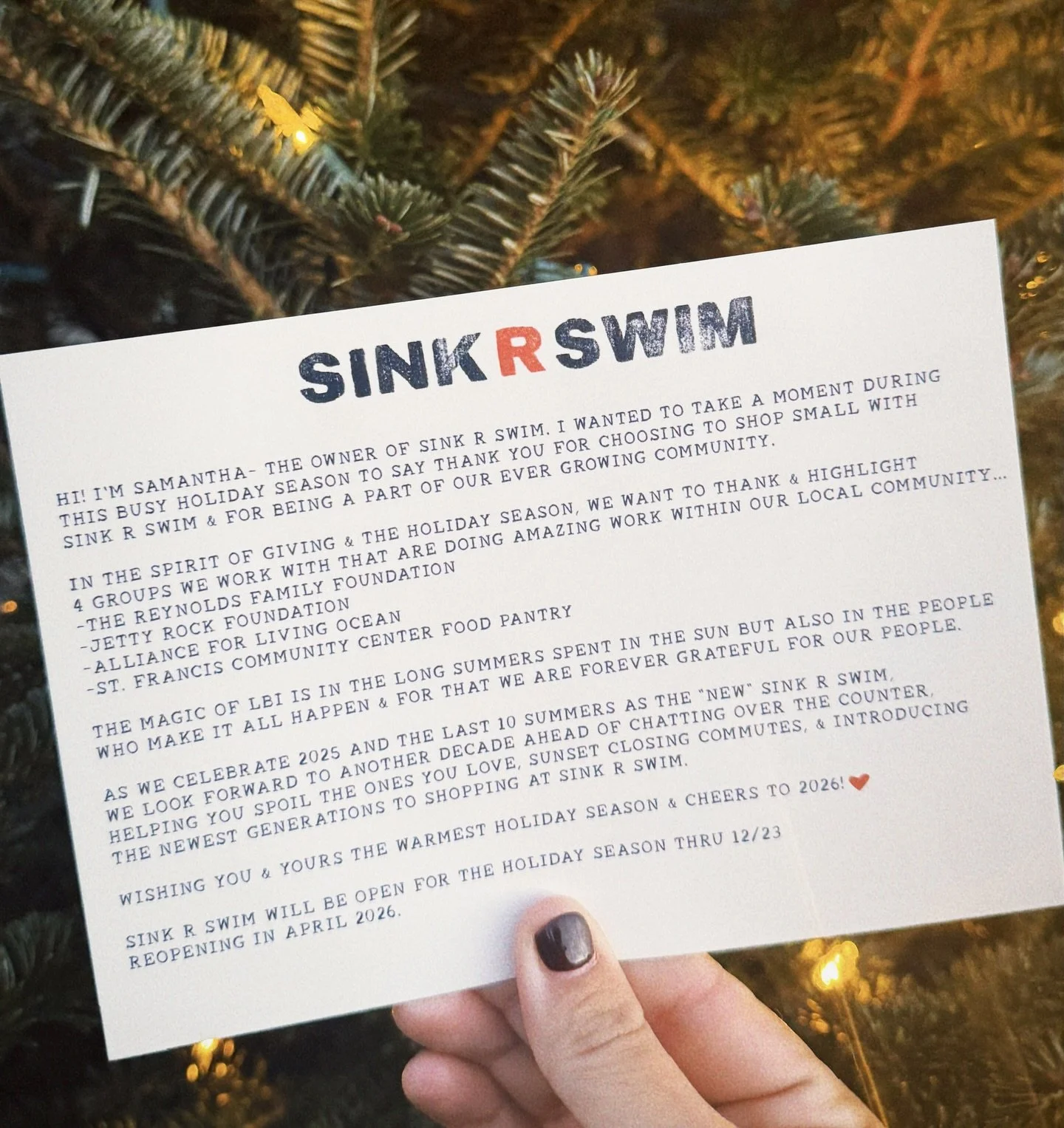 Our 10th Small Biz Saturday &amp; We Couldn&rsquo;t Be Any Luckier ❤️ THANK YOU for choosing to Support Small &amp; Local With Sink R Swim, with Our Friends &amp; Our Community Always!