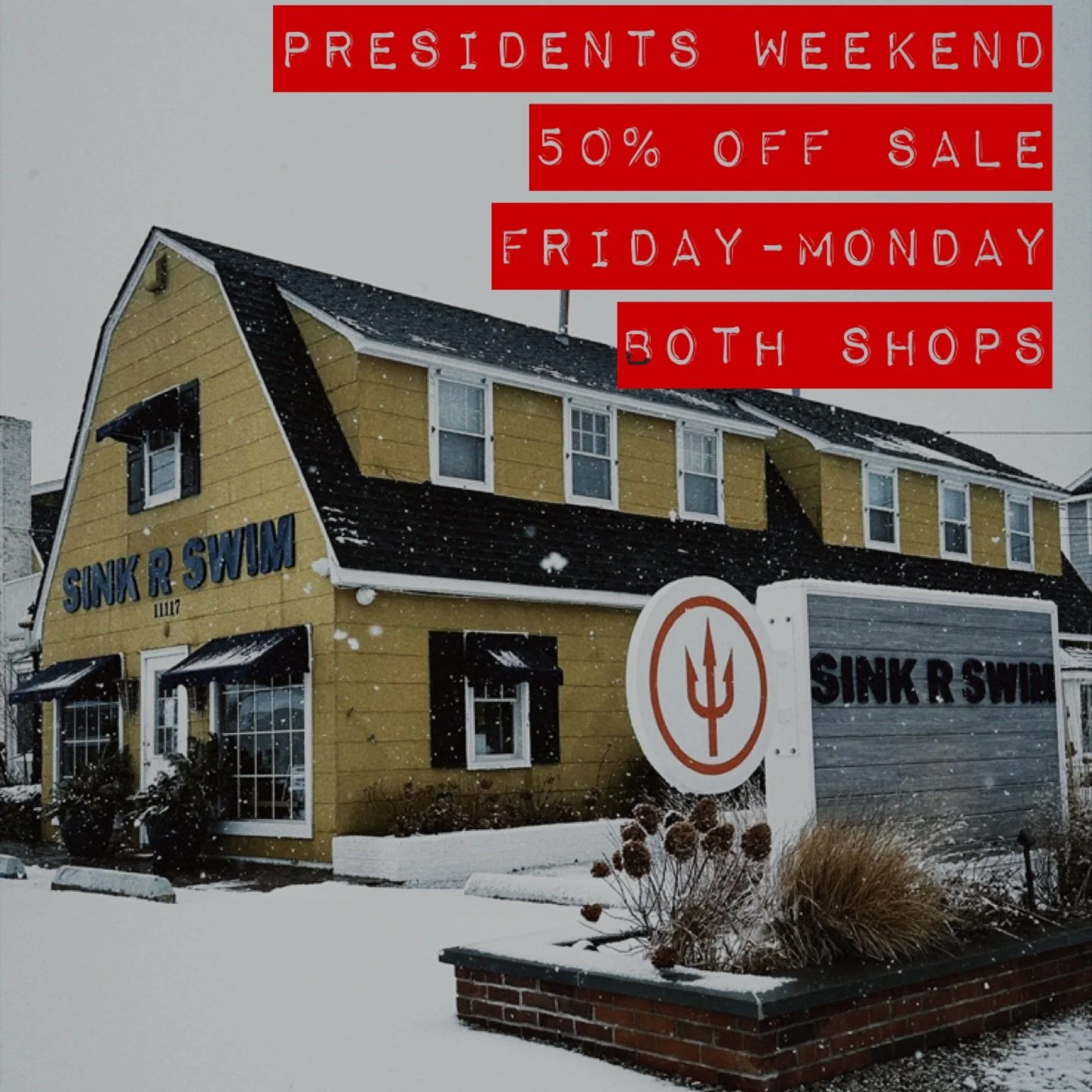 Our Annual 50% Off Presidents Weekend Sale is Backkkkkkkkk // Open 10-5 Friday-Monday Feb 13-16th // Tell Your Friends, Your Cousins Group Chat, Your Mom, Your Aunt Who Wants to Drive Down the Parkway Bc It&rsquo;s Our Only &amp; Biggest Sale of the 