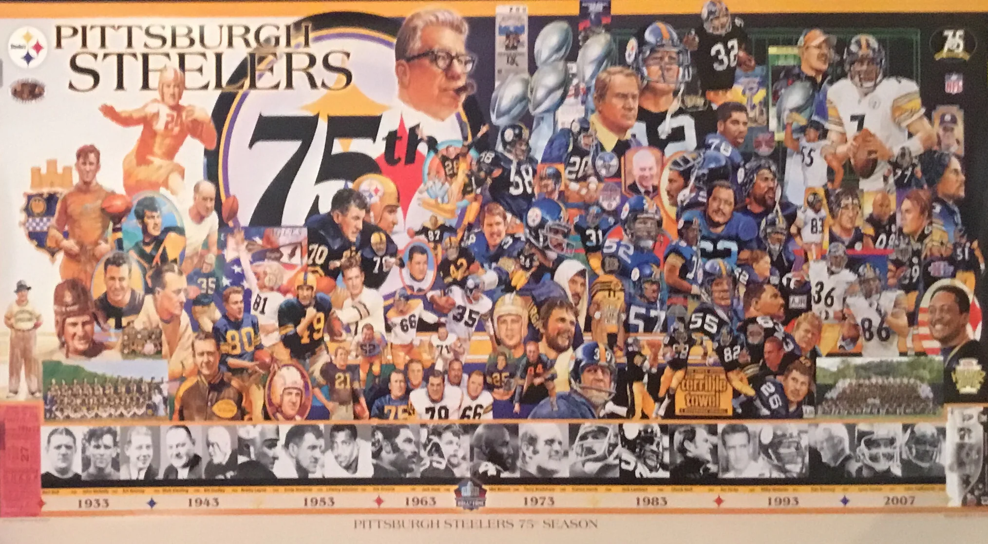 Pittsburgh Steelers 75th anniversary poster