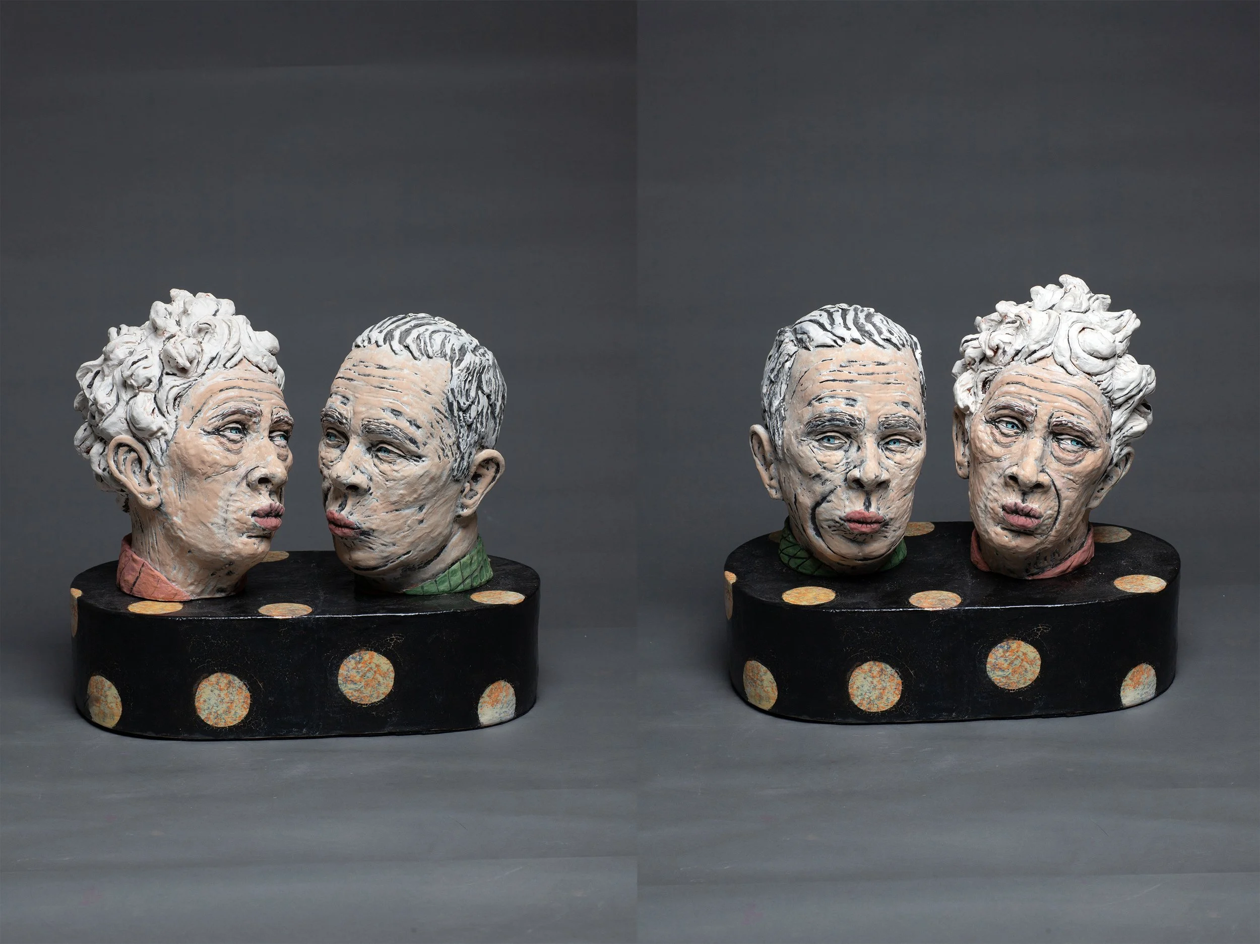 "Kiss", Ceramic, Underglaze, Glaze, 2020