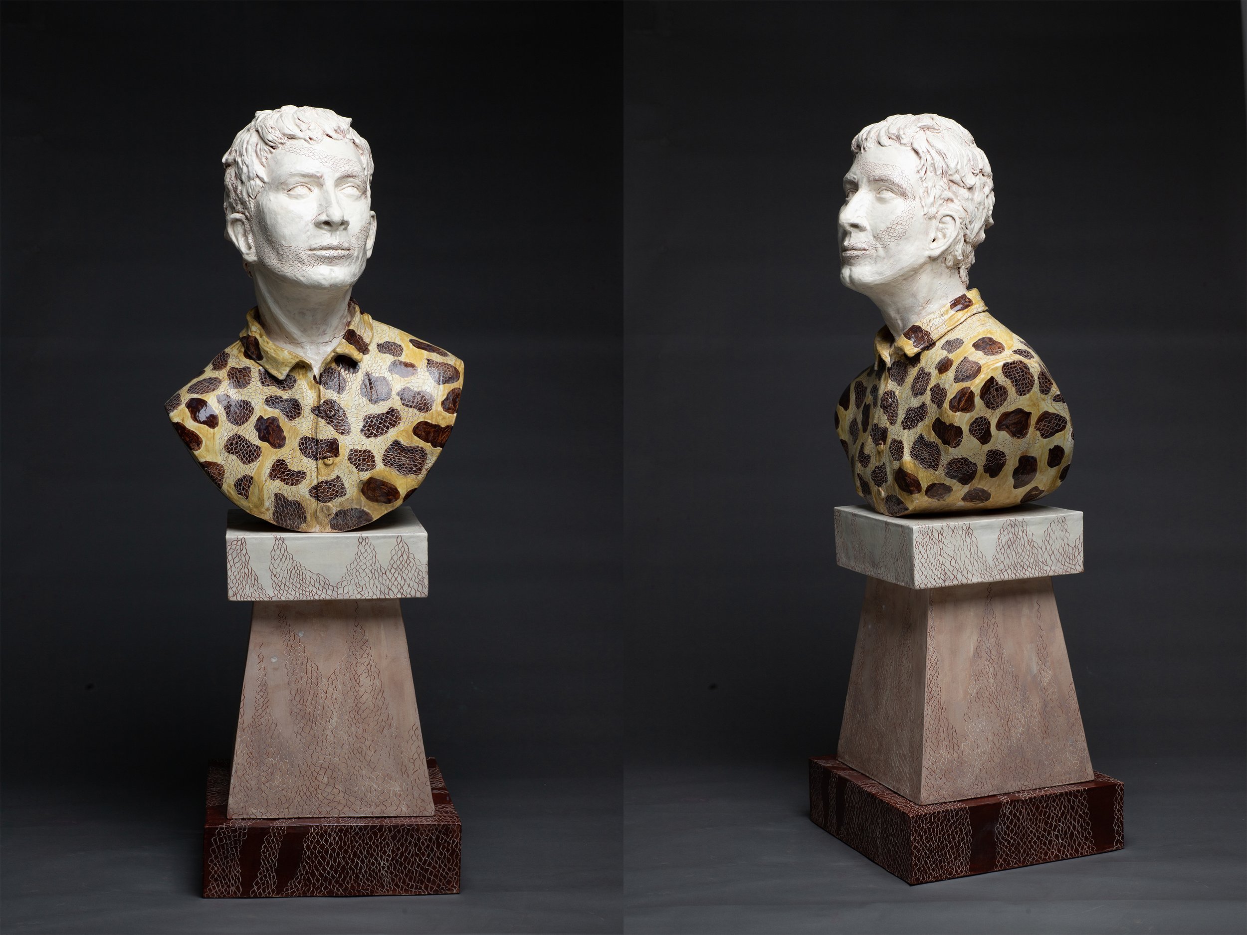 "Elijah Snake Skin", Ceramic, Underglaze, Glaze, 2025