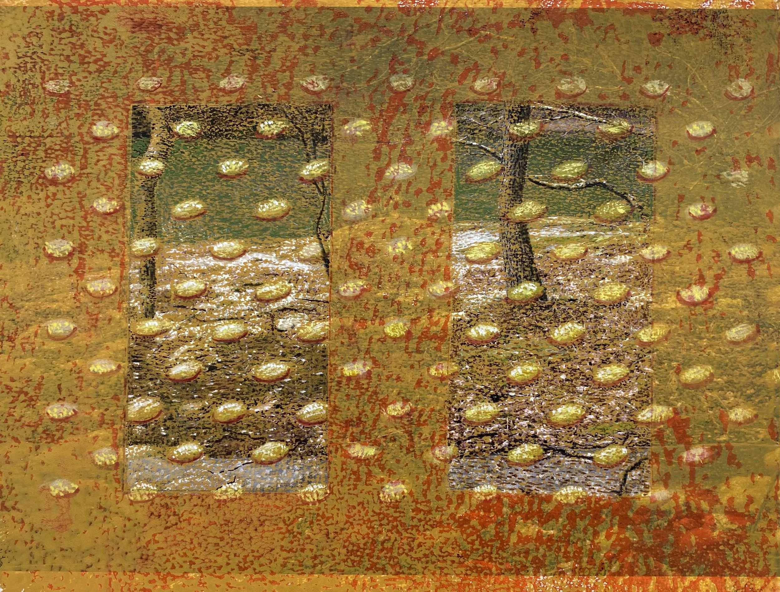 "Dot Pattern Monoprint on Photo", 10"x8",2025