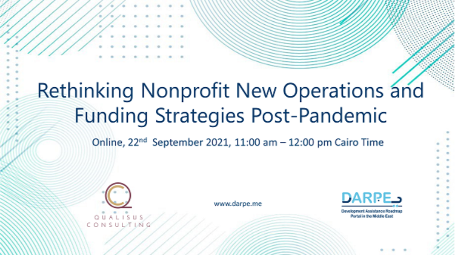 Rethinking Nonprofit New Operations and Funding Strategies Post-Pandemic