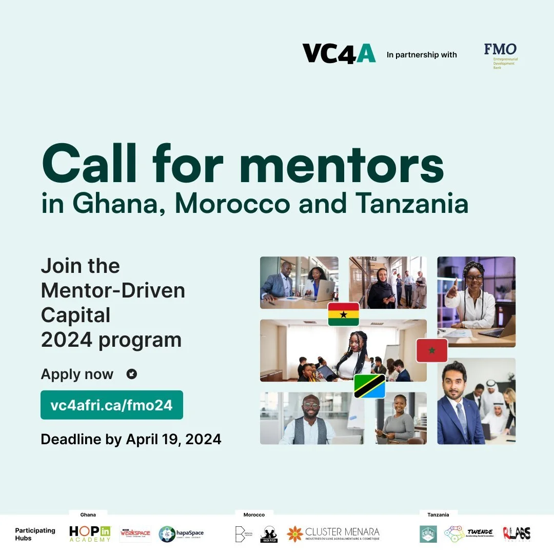 VC4A MENTOR-DRIVEN CAPITAL PROGRAM 2024 IN PARTNERSHIP WITH FMO VENTURES