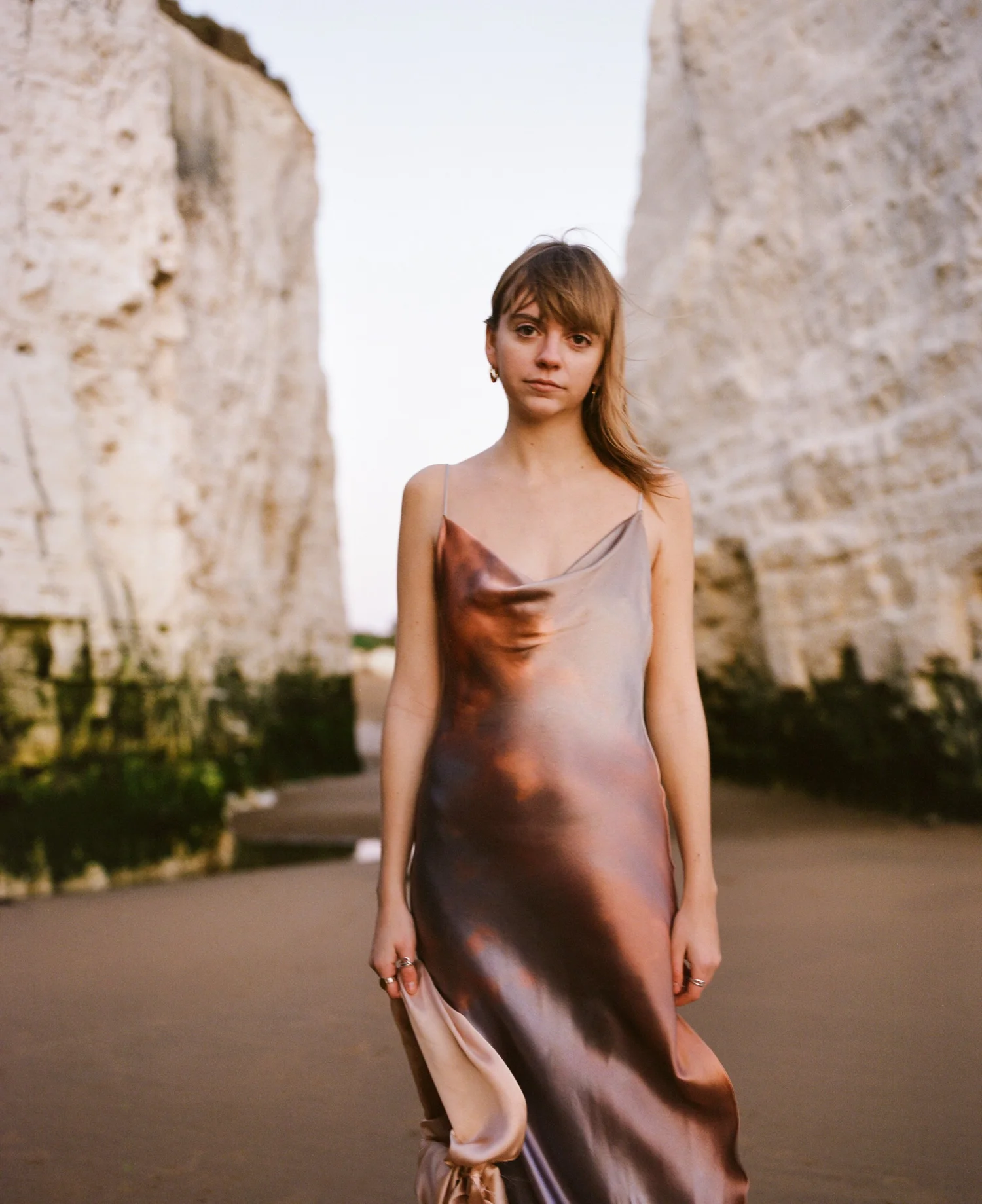 Sunset Silk Slip Dress — Crease Studios - Main Image