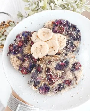 Microwave Blueberry Banana Bread