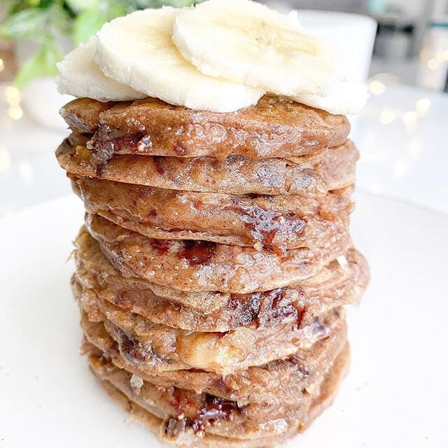 Banana Chocolate Chunk Pancakes