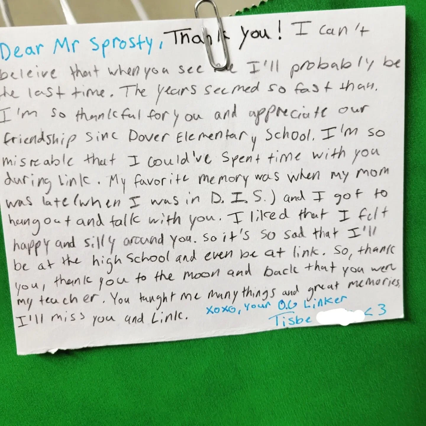 Be still, my heart. 

I will always love/hate this time of year when we say &quot;thank you&quot; and &quot;bye.&quot;