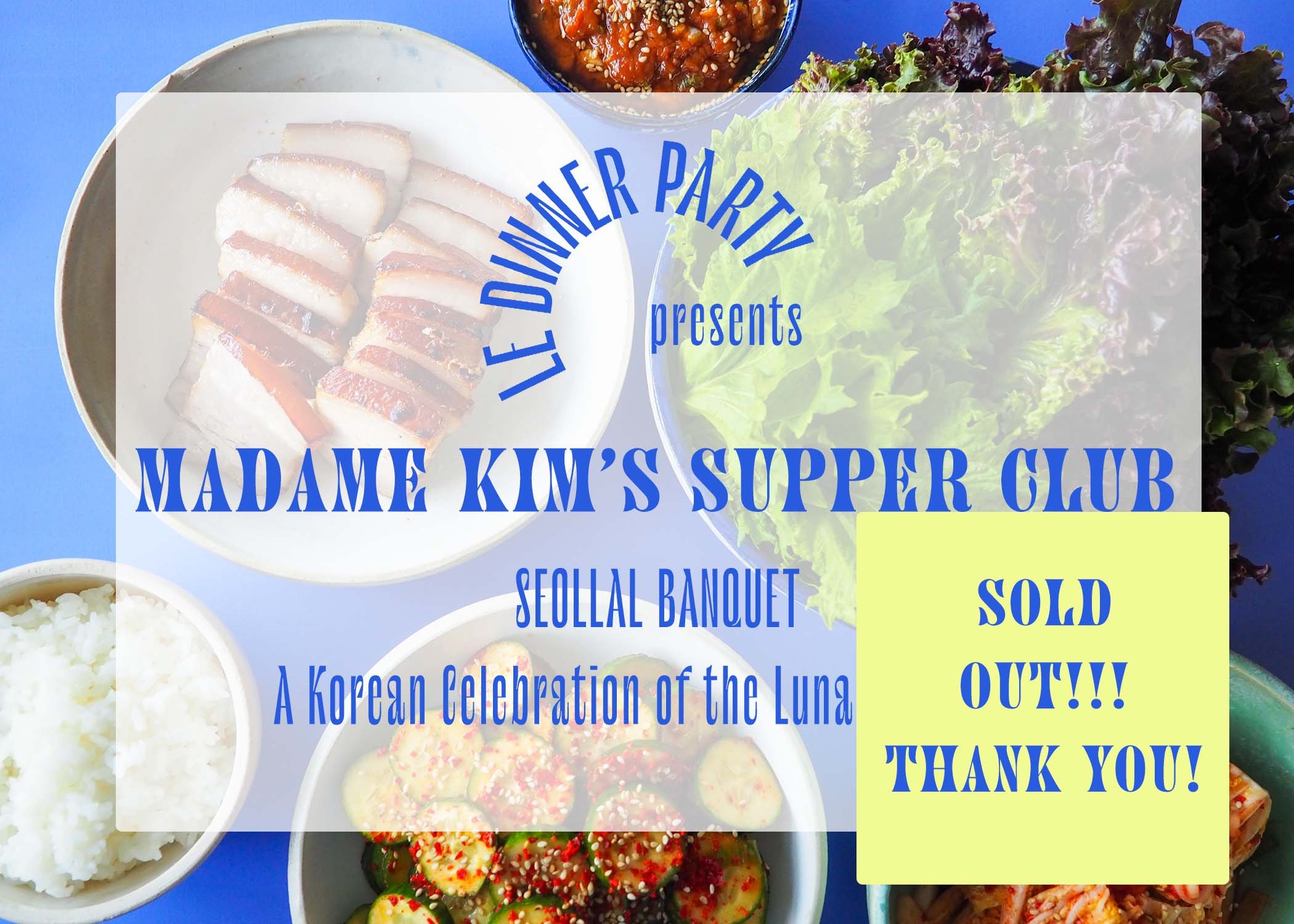 Madame Kim's Supper Club Seollal Banquet for the Lunar New Year