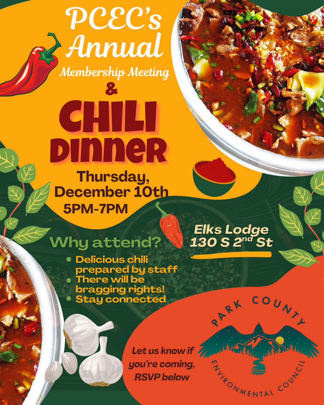 PCEC's Annual Membership Meeting &amp; Chili Dinner