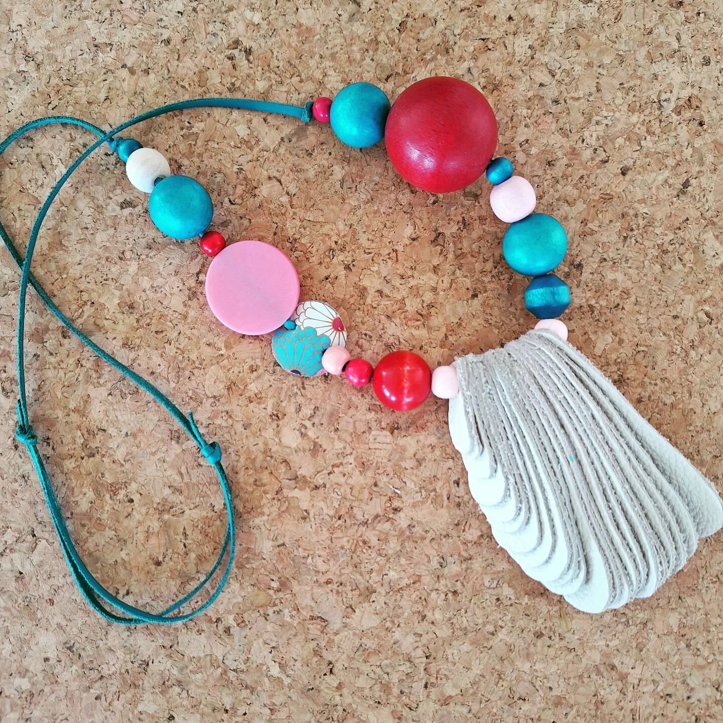 MAINICHI Handmade necklace with recycled and repurposed materials including leather, wood, plastic and Japanese paper.  Available exclusively at Bowerbird Design Market this 3-5 May just in time for Mothers Day shopping.

#handmade #recycled #repurpo