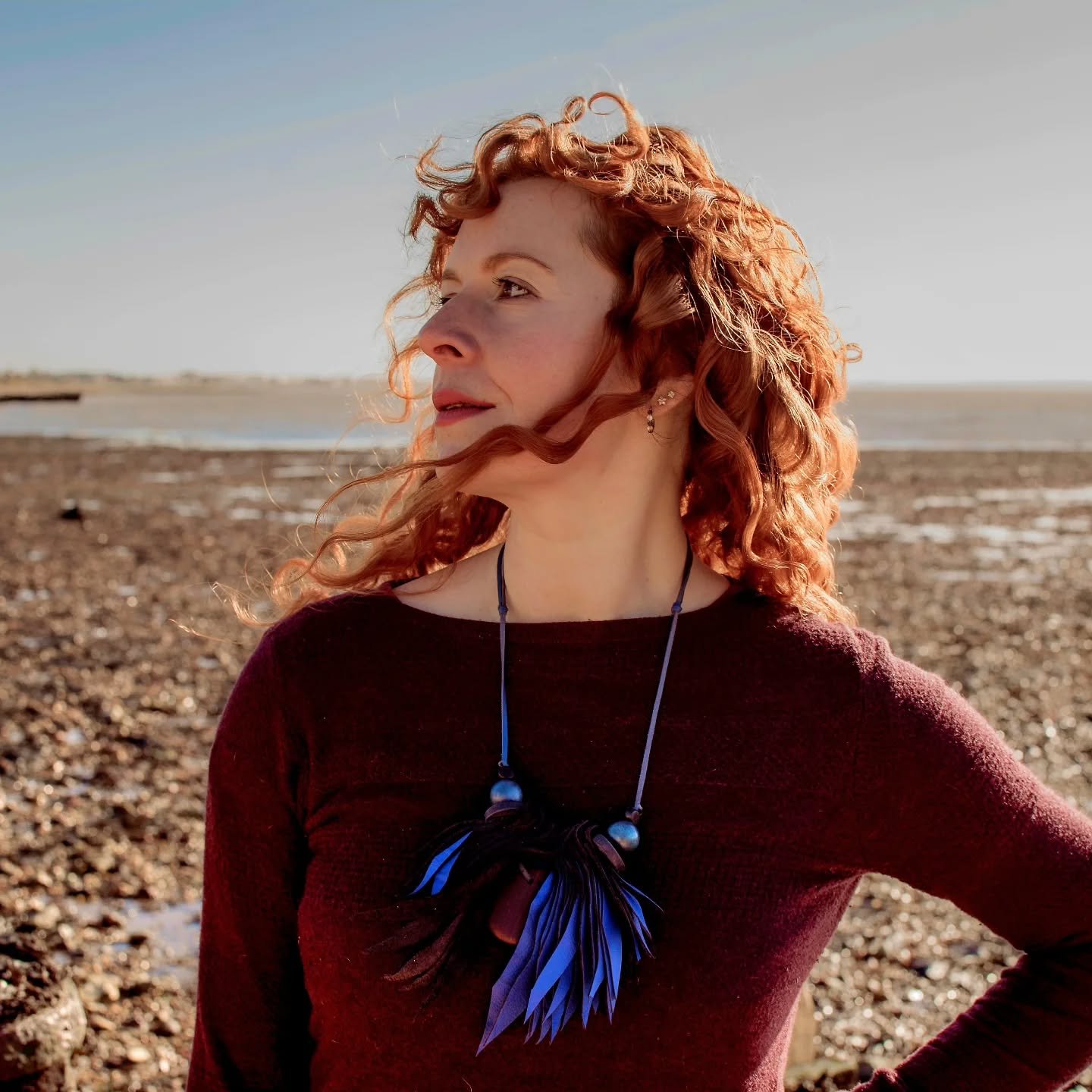 Air, movement, form.  The Feather necklace by MAINICHI.

Each feather is hand-cut from repurposed leather&mdash;layered to catch the light and shift with you.

More one-of-a-kind pieces will be available at Last of the Creatives on June 15 in Crafers