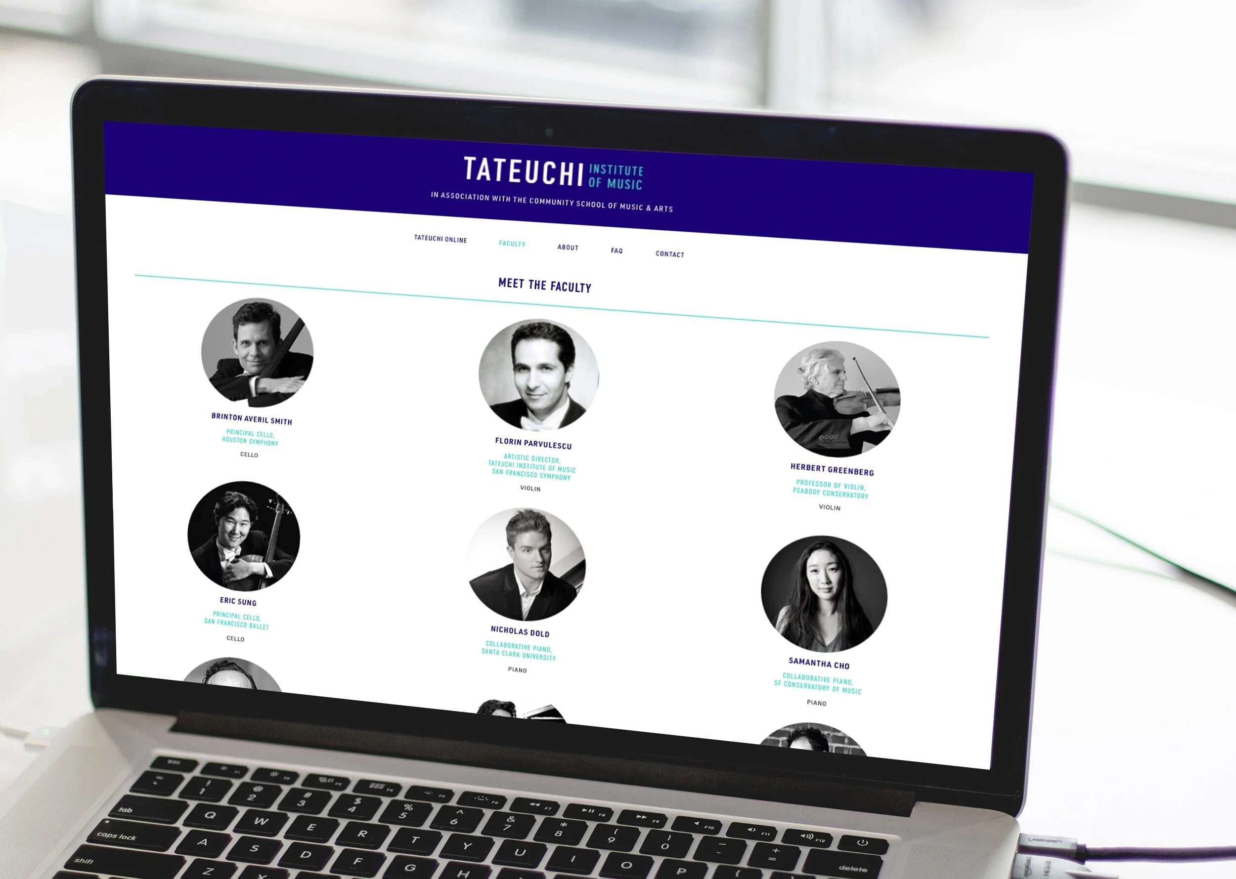  tateuchi institute of music website design lifestyle photo laptop mockup 