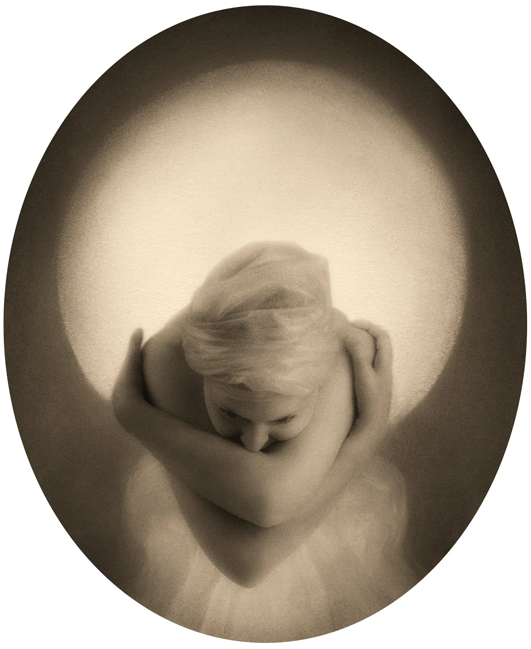 Space, 2008, transparency double gilded in gold leaf, 1/5 Framed 20”w x 27”h 