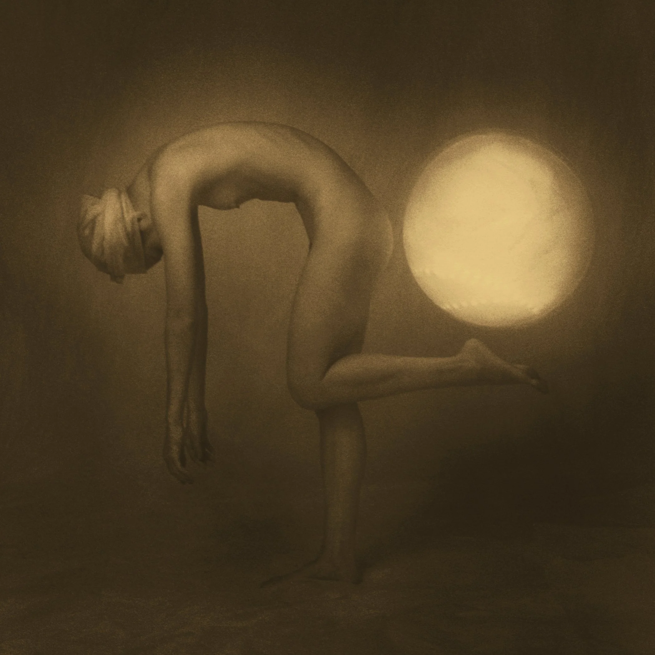 Balance, 2010, transparency gilded with 22K gold transferred from silver gelatin print, w:19.05’’ h:24’’
