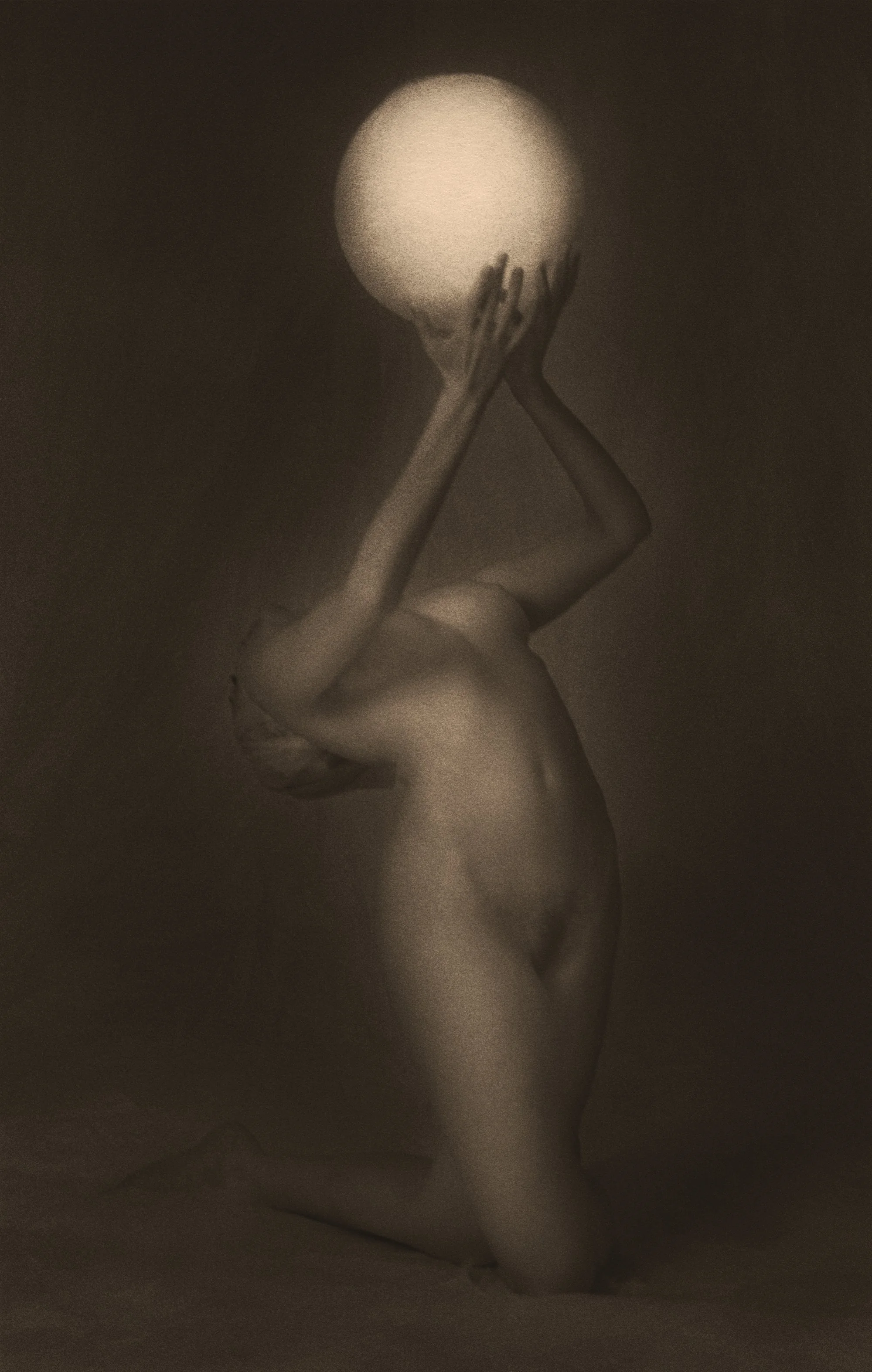 Liberty, 2008, transparency gilded with 22K gold transferred from silver gelatin print, 13"w x 21"h