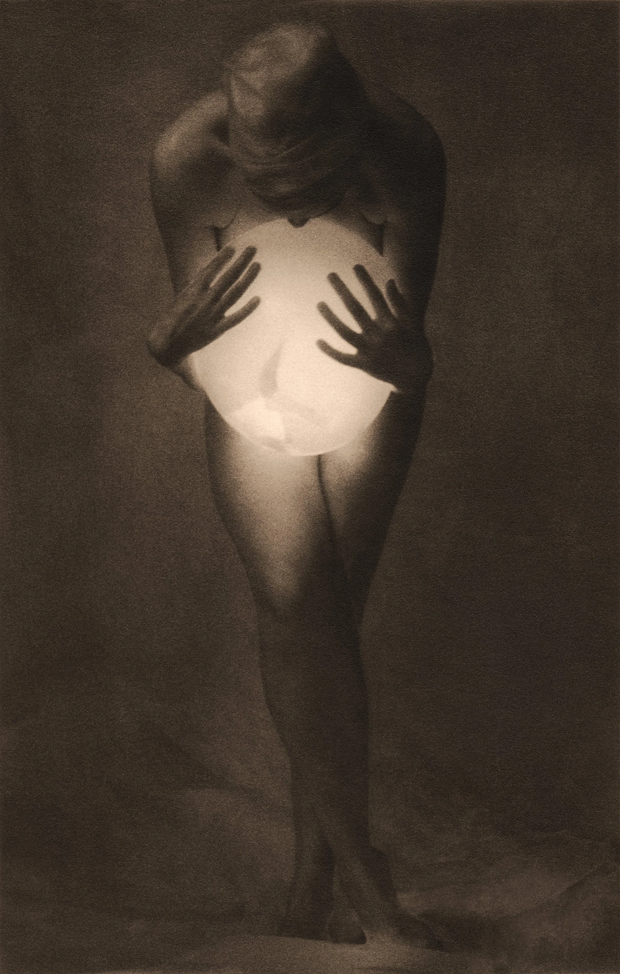 Illumination, 2008, transparency gilded with 22K gold transferred from silver gelatin print, 13"w x 21"h