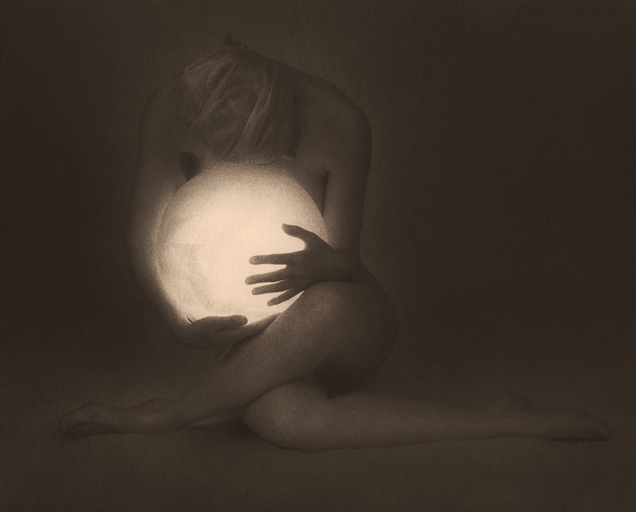 Ampersand, 2008, transparency gilded with 22K gold transferred from silver gelatin print, 21"w x16"h