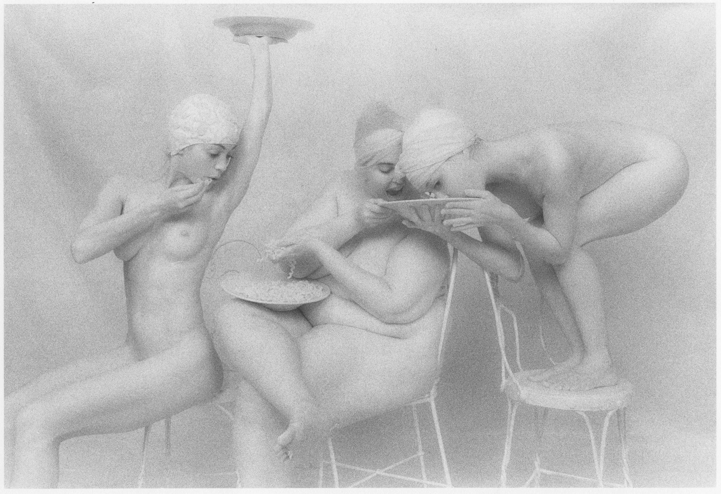 Spaghetti for Three, 1999, gold-toned silver gelatin print, w:20’’ h:16’’ and w:24” h:20”