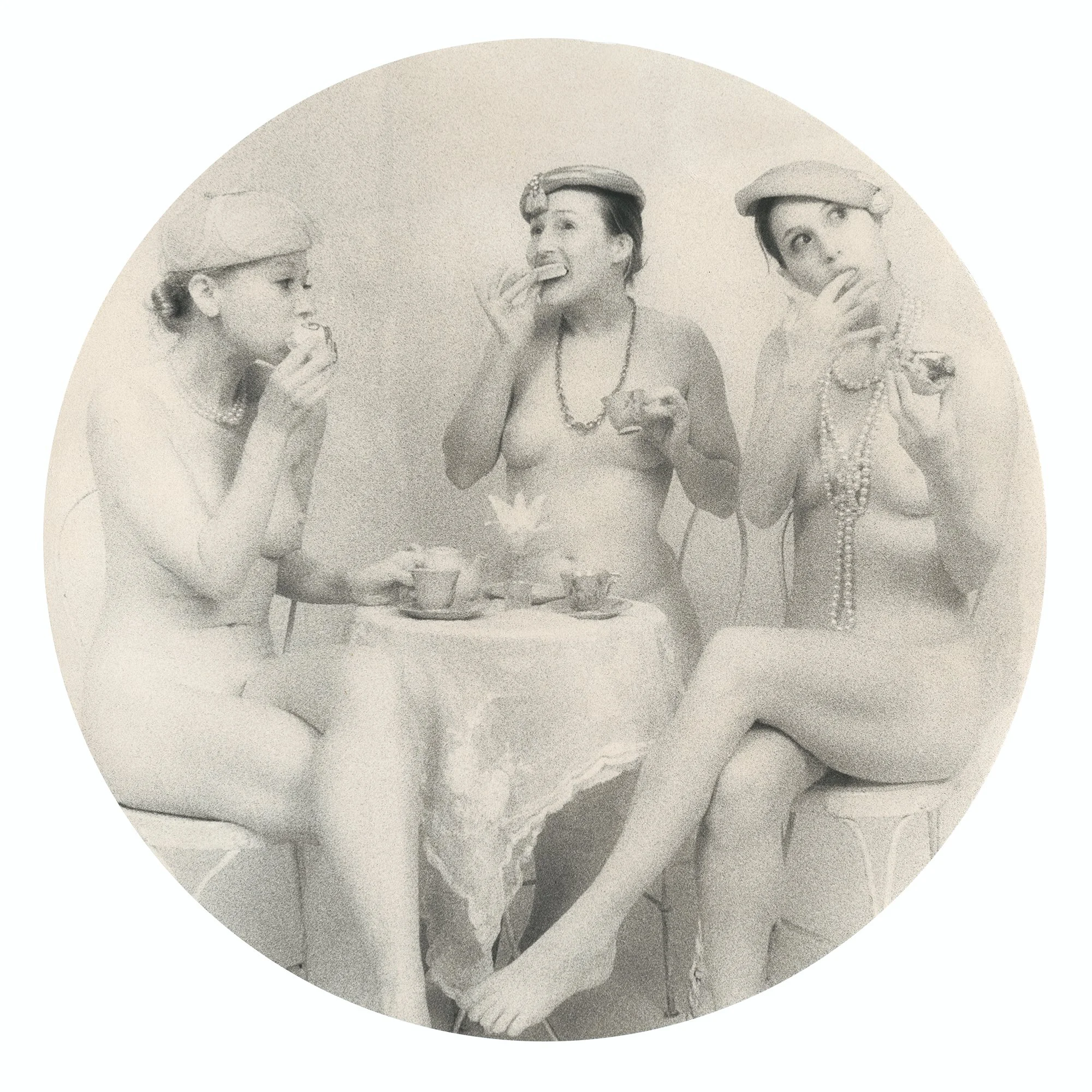 Dessert Ladies, 2000, silver gelatin print toned with tea, w:11’’ h:10’’ and w:11” h:14”