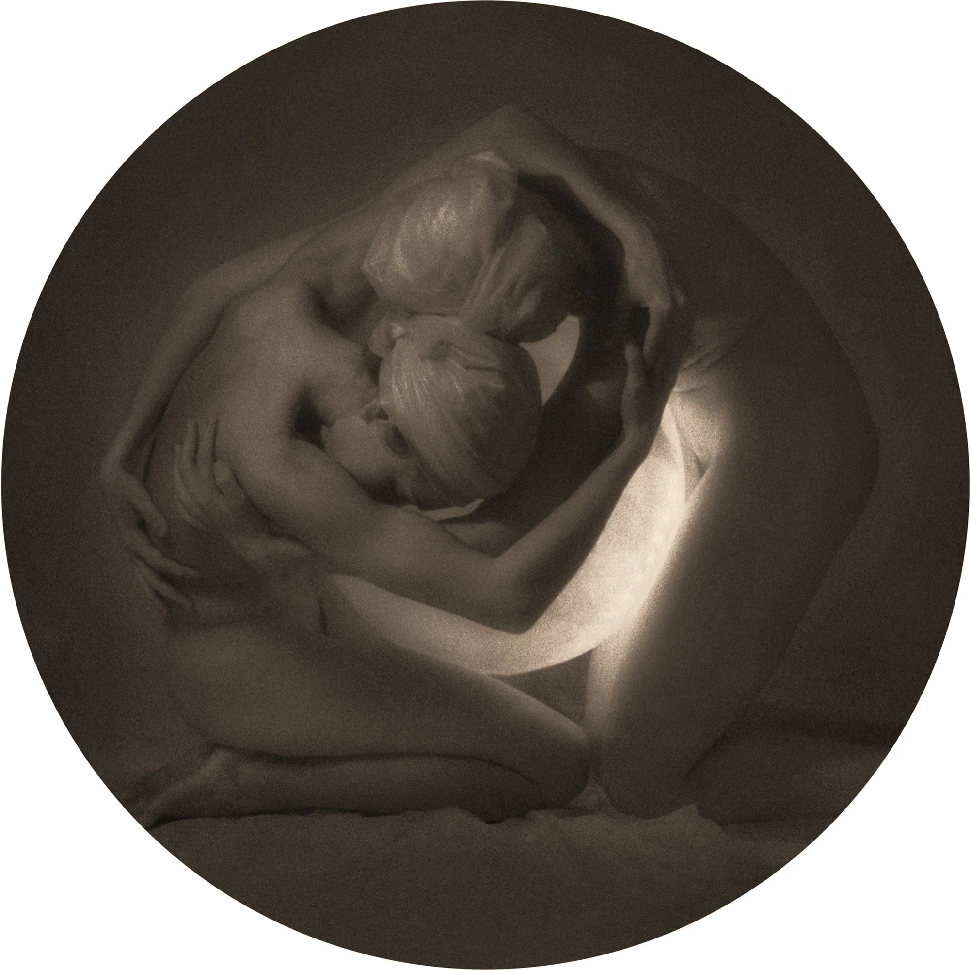 Encircle, 2008, transparency gilded with 22K gold transferred from silver gelatin print, 21"w x16"h