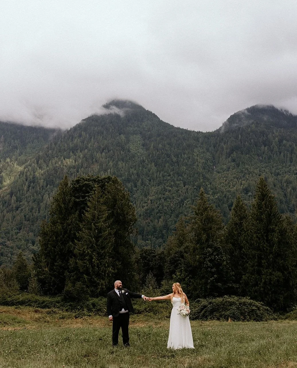 An intimate wedding ceremony on the dock, overlooking the water and mountains (though it felt more like the mountains were looking over us). These two were surrounded by just their closest friends and family and were so excited to just be married and