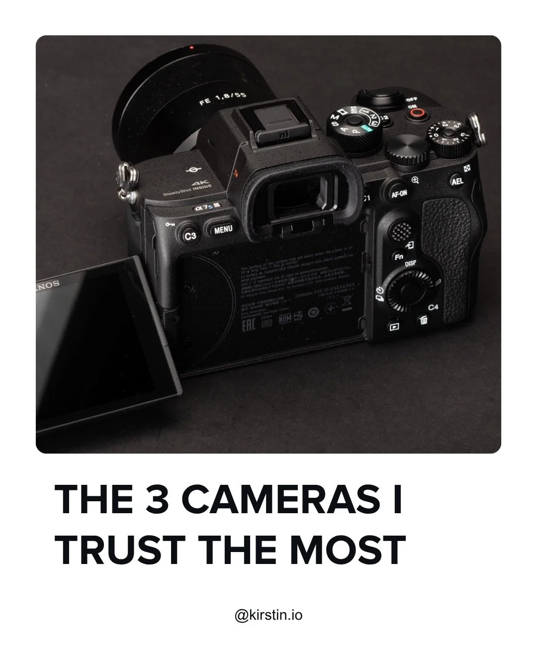 I just want cameras that help me create faster, easier, and more consistently.

These are the 3 I keep coming back to.

What camera are you shooting with right now?