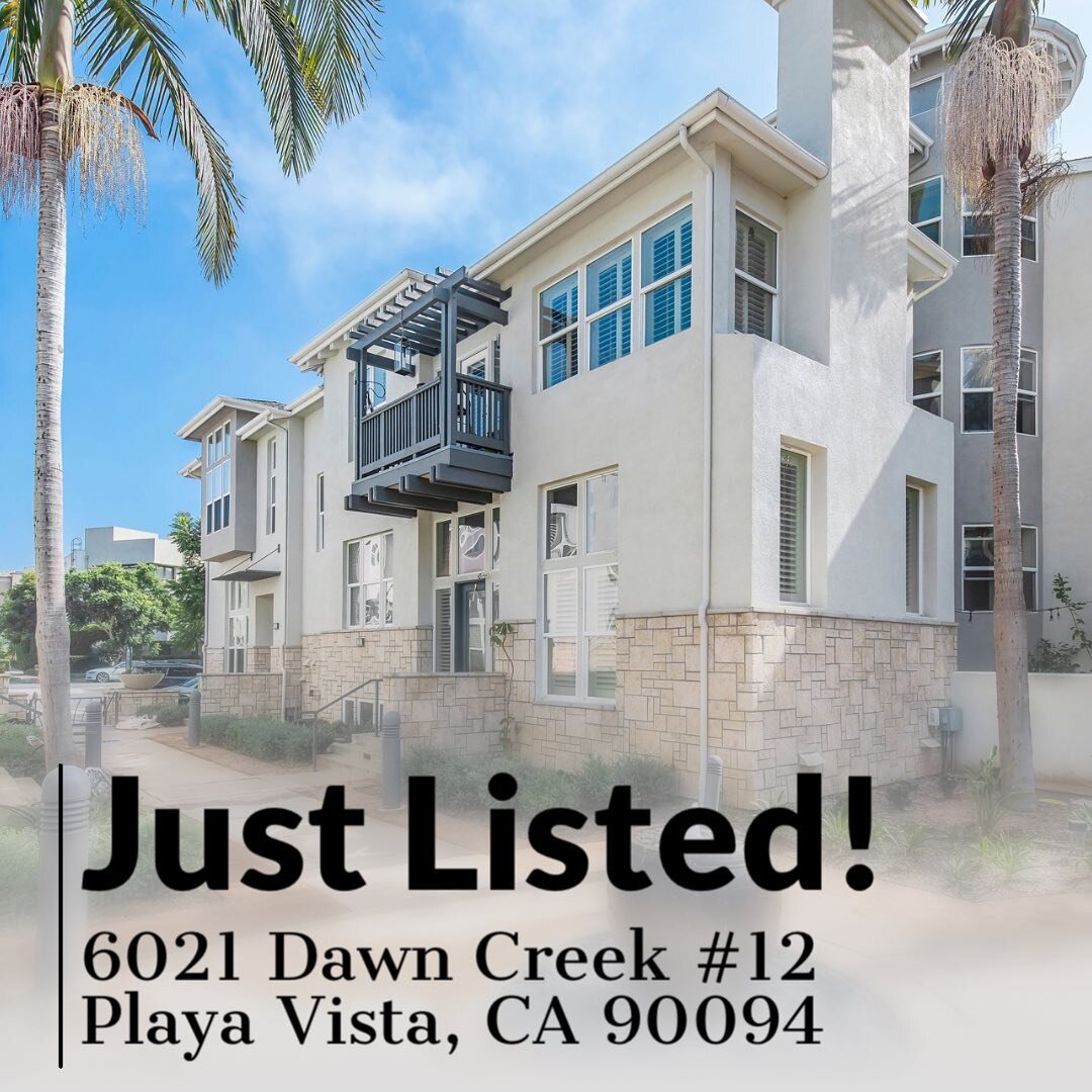 ✨New Tapestry II Listing in Playa Vista! 
📍 6021 Dawn Creek #12 Playa Vista
🛏️ 3
🛁 3
🏡 2140 square feet
💰 $1.695M
For showing requests and more info 📱310.945.6365 @jenniferpetsu
This Playa Vista split-level townhome is situated in a serene cour