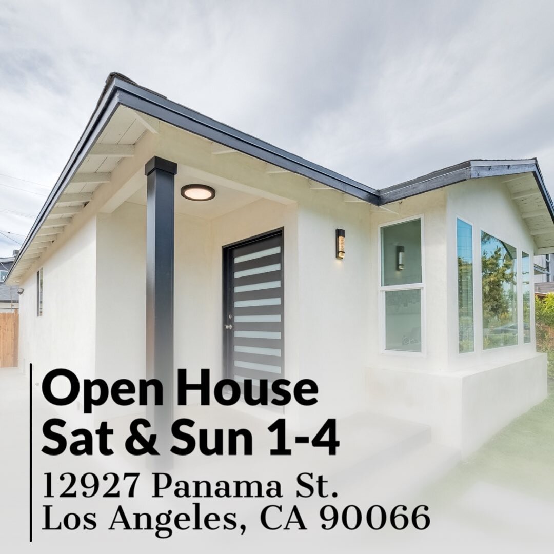 Hosting an open house this Sat and Sun 1-4! Come by and say 👋 
📍 12927 Panama St. 90066
🏠Main 🛏️ 3 🛁 2
🏠 ADU 🛏️ 2 🛁 2
💰 $1.995M 
📱 310.945.6365 @jenniferpetsu for more info
This fully renovated home in the highly coveted Del Rey neighborhoo