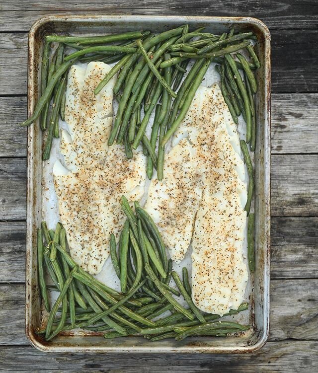 I love when I can find fresh, wild caught fish like this cod. I just treat the Traeger like an oven and bake it in smoke for 20-30 minutes. Served with a side of garlic butter green beans. Perfect change up of protein in our usual keto menu.
