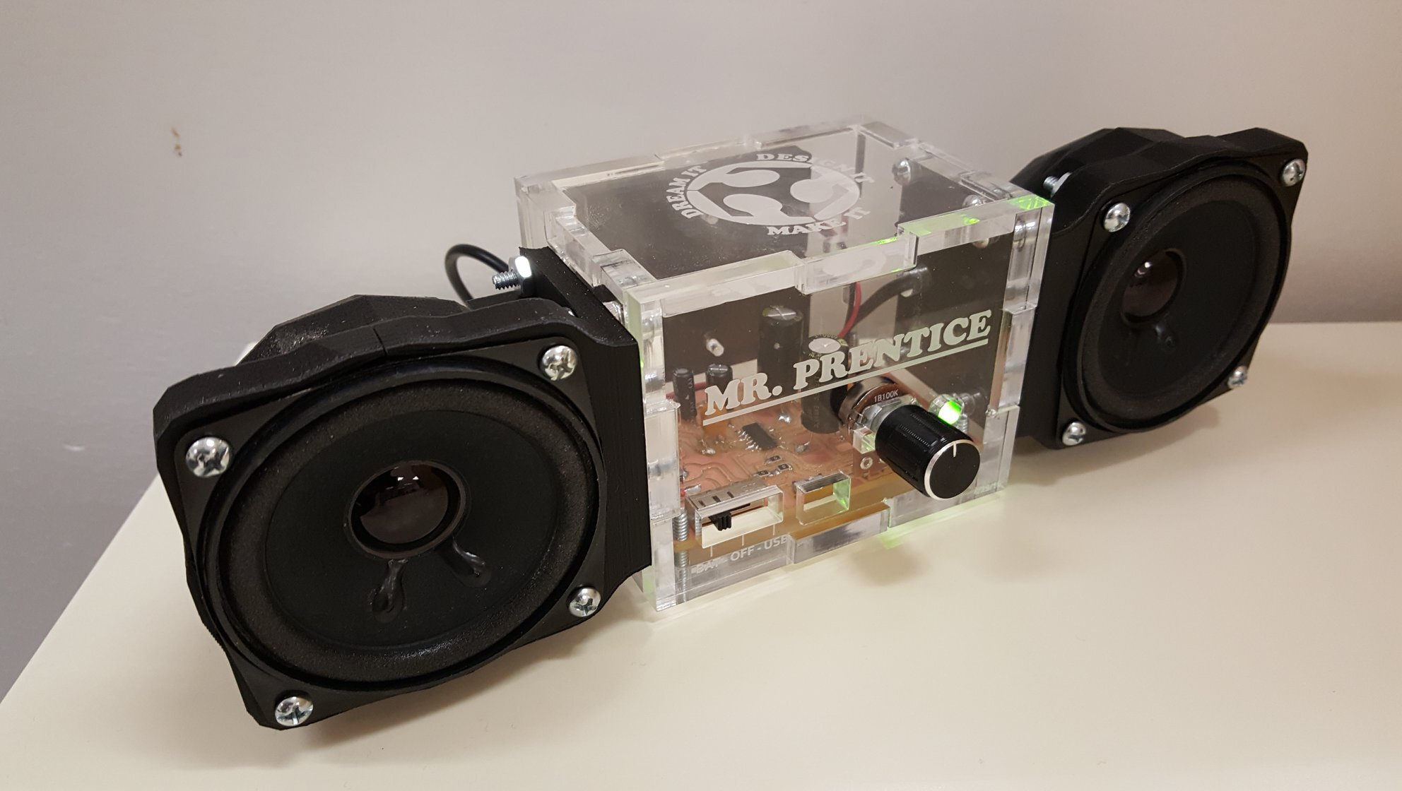Fabricated MP3 Speakers