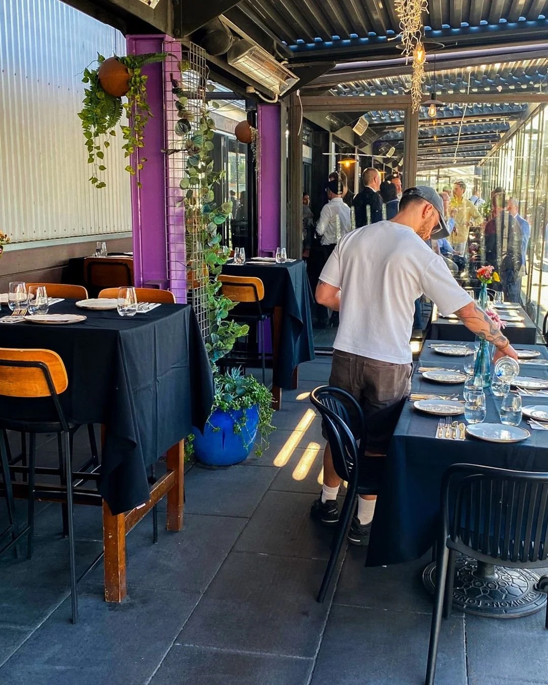 A little look behind the function scene. 
Quiet moments before the crowd arrives. Setups, final touches, and that riverside calm we love.