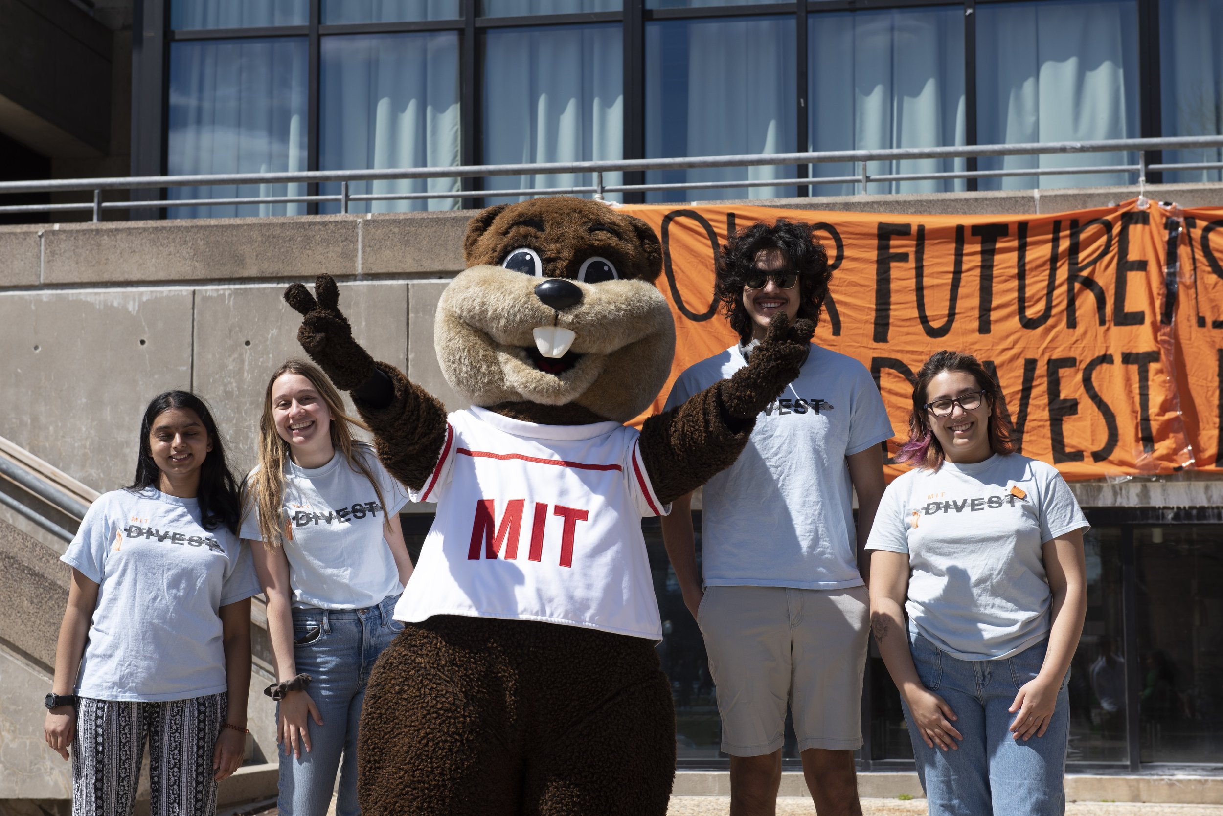 Tim stands with MIT Divest members