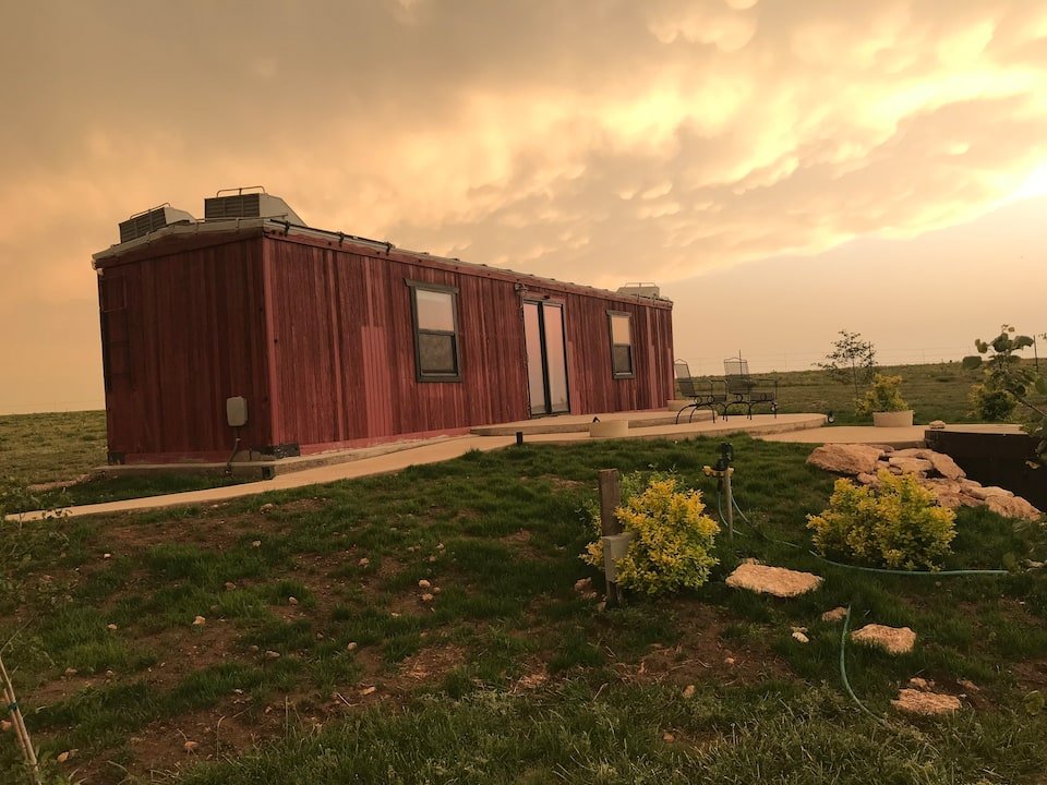  No brakes on this  Boxcar Bunkhouse  located in West Texas complete with a hot tub and backyard grill. Your pack can sit back at this unique stay and enjoy the desert view.    Typical starting price: $154    Location: Canyon, Texas    Sleeps: 2 gues