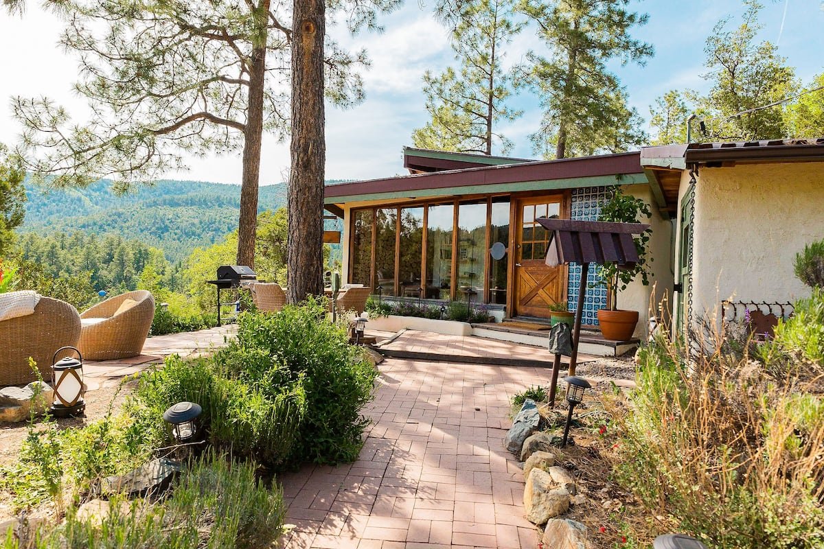  Unplug with epic view and without pesky neighbors at this  Majestic Mountain Retreat .    Typical starting price: $190    Location: Prescott, Arizona    Sleeps: 4 guests    Rating: 4.96  