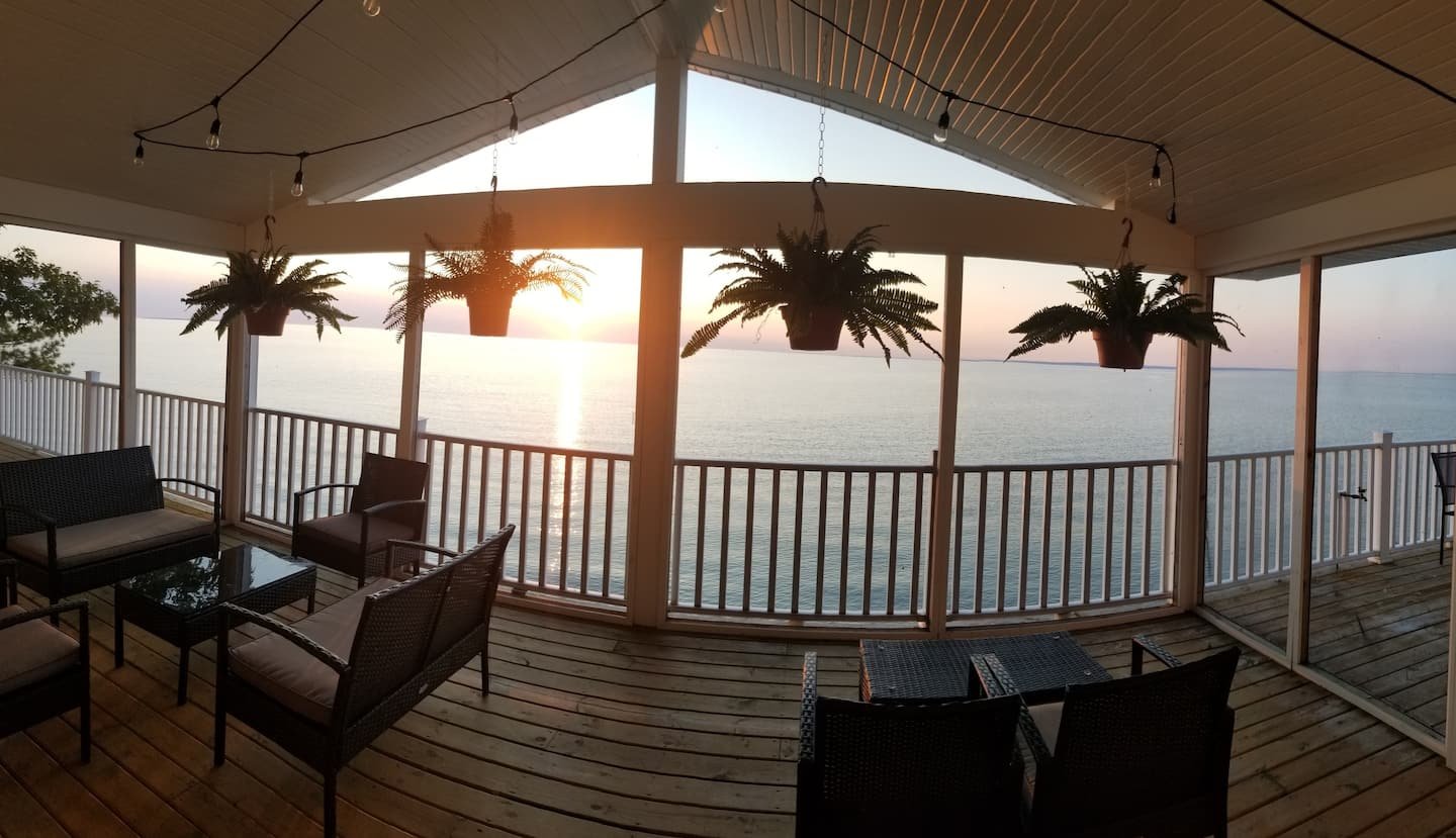 Experience the island life on Lake Michigan at this tranquil and  remote getaway  right on the beach. There are plenty of hiking trails to explore for you and your pups.    Typical starting price: $300    Location: Beaver Island, Michigan     Sleeps